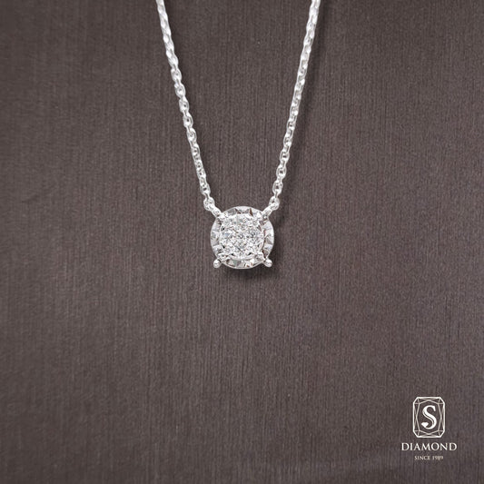 Diamond Pendant 017 by S.Diamond, elegant diamond pendant necklace