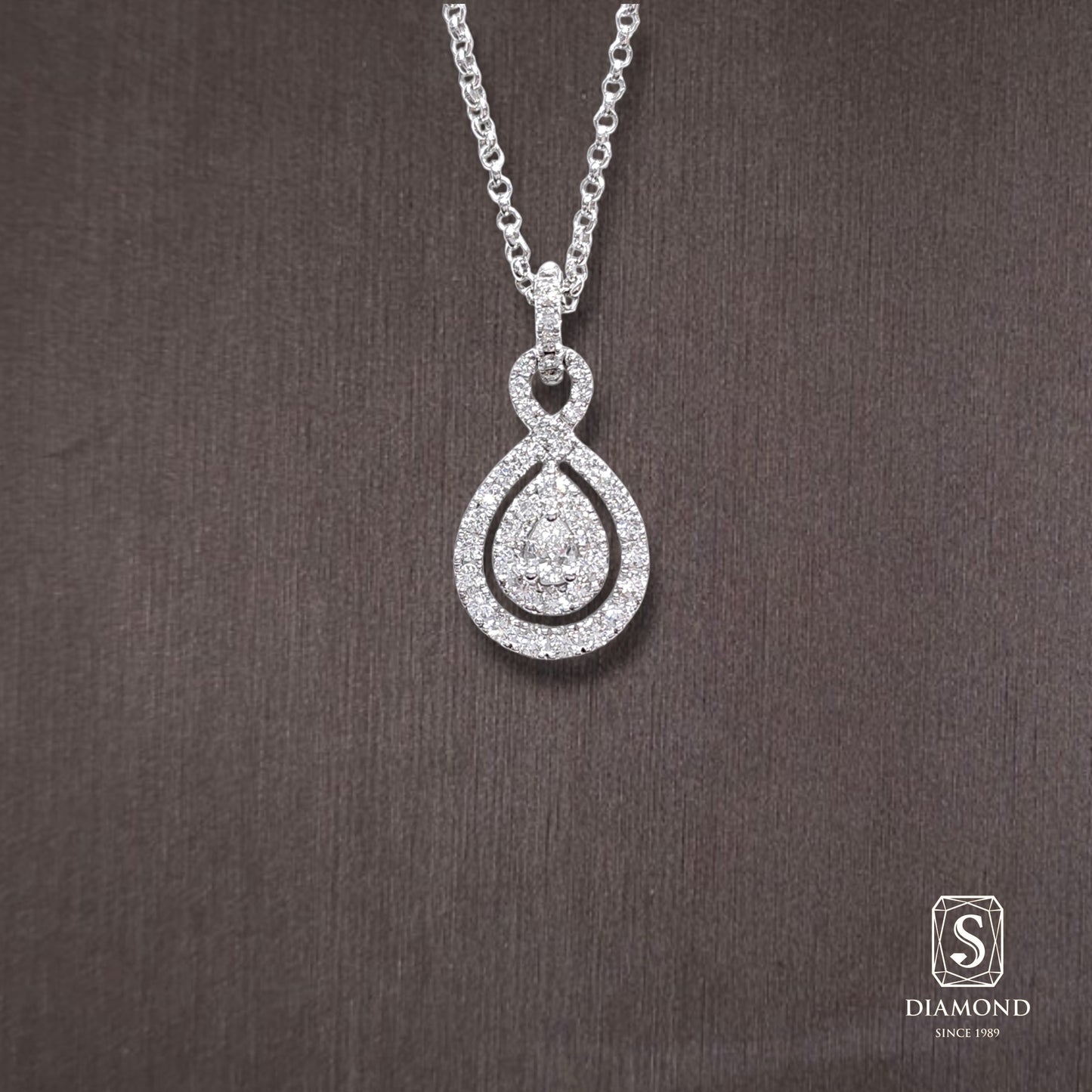 Diamond Pendant 018 by S.Diamond, elegant diamond pendant necklace