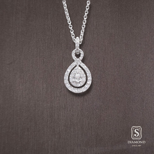 Diamond Pendant 018 by S.Diamond, elegant diamond pendant necklace