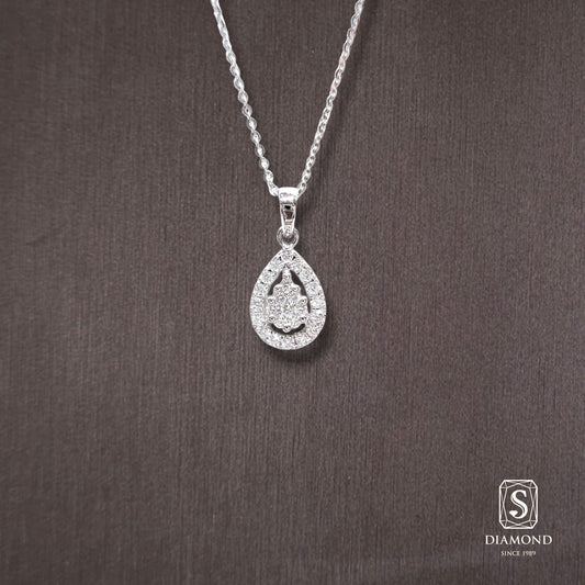 Diamond Pendant 019 by S.Diamond, elegant diamond pendant necklace