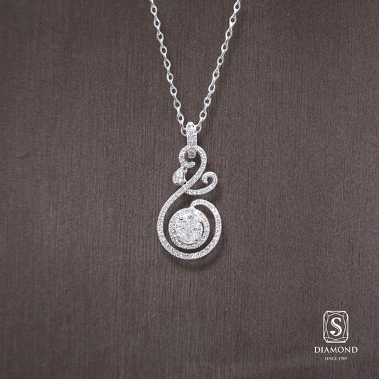 Diamond Pendant 020 by S.Diamond, elegant diamond pendant necklace