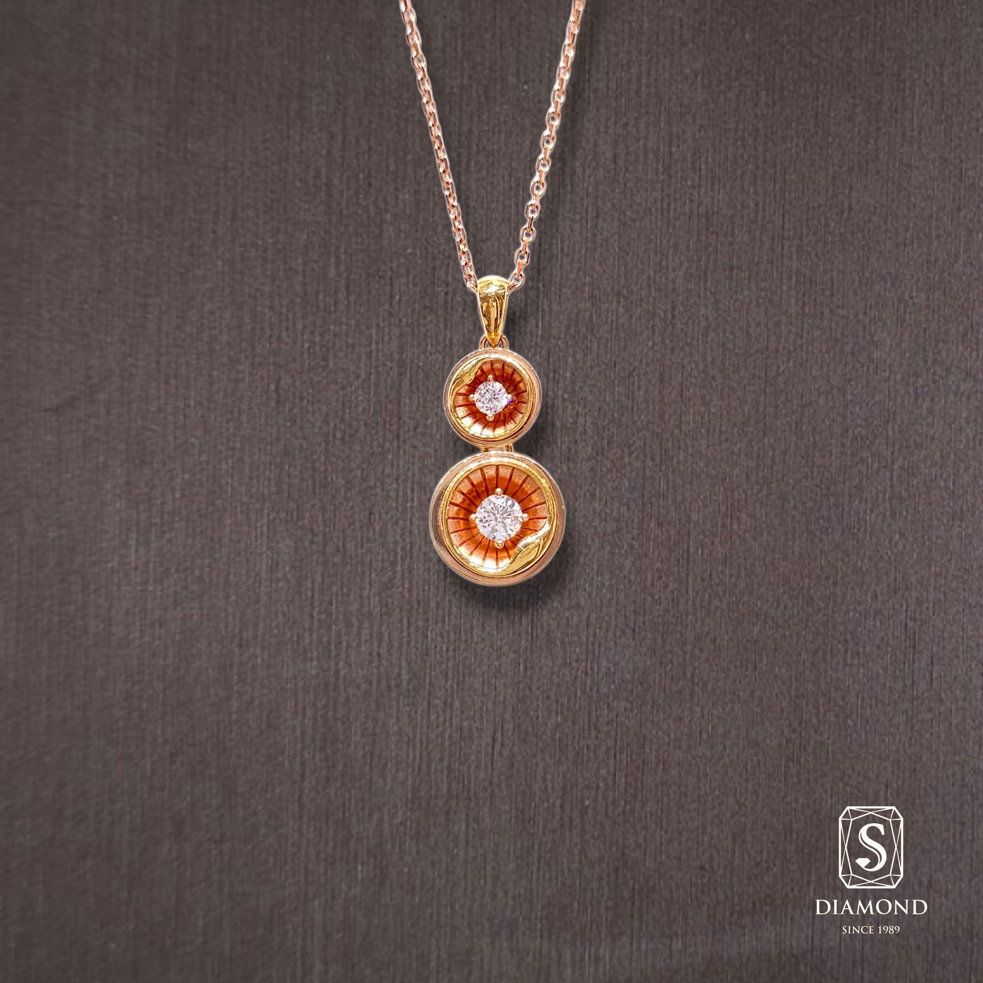 Diamond Pendant 023 by S.Diamond, elegant diamond pendant necklace