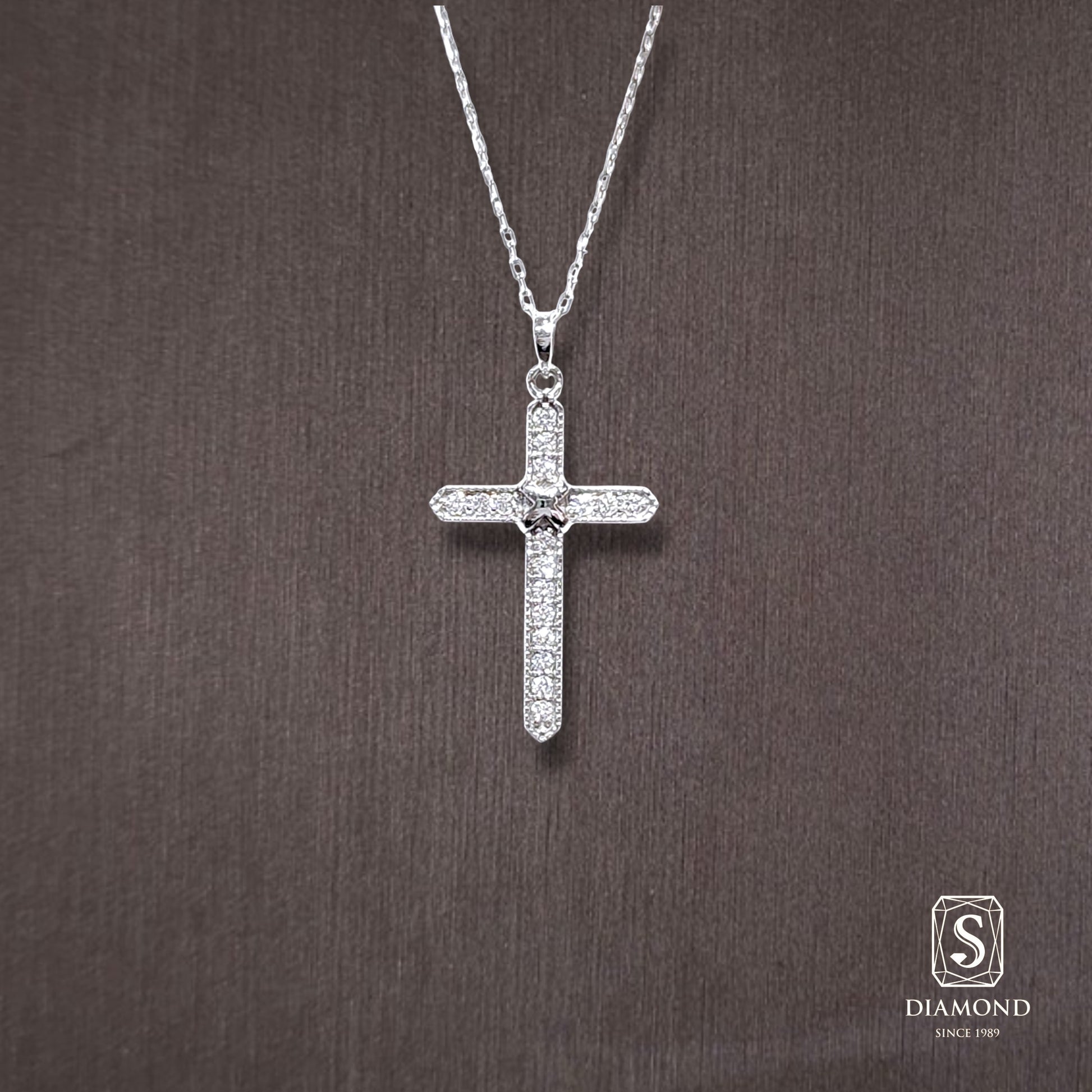 Diamond Pendant 024 by S.Diamond, elegant diamond pendant necklace