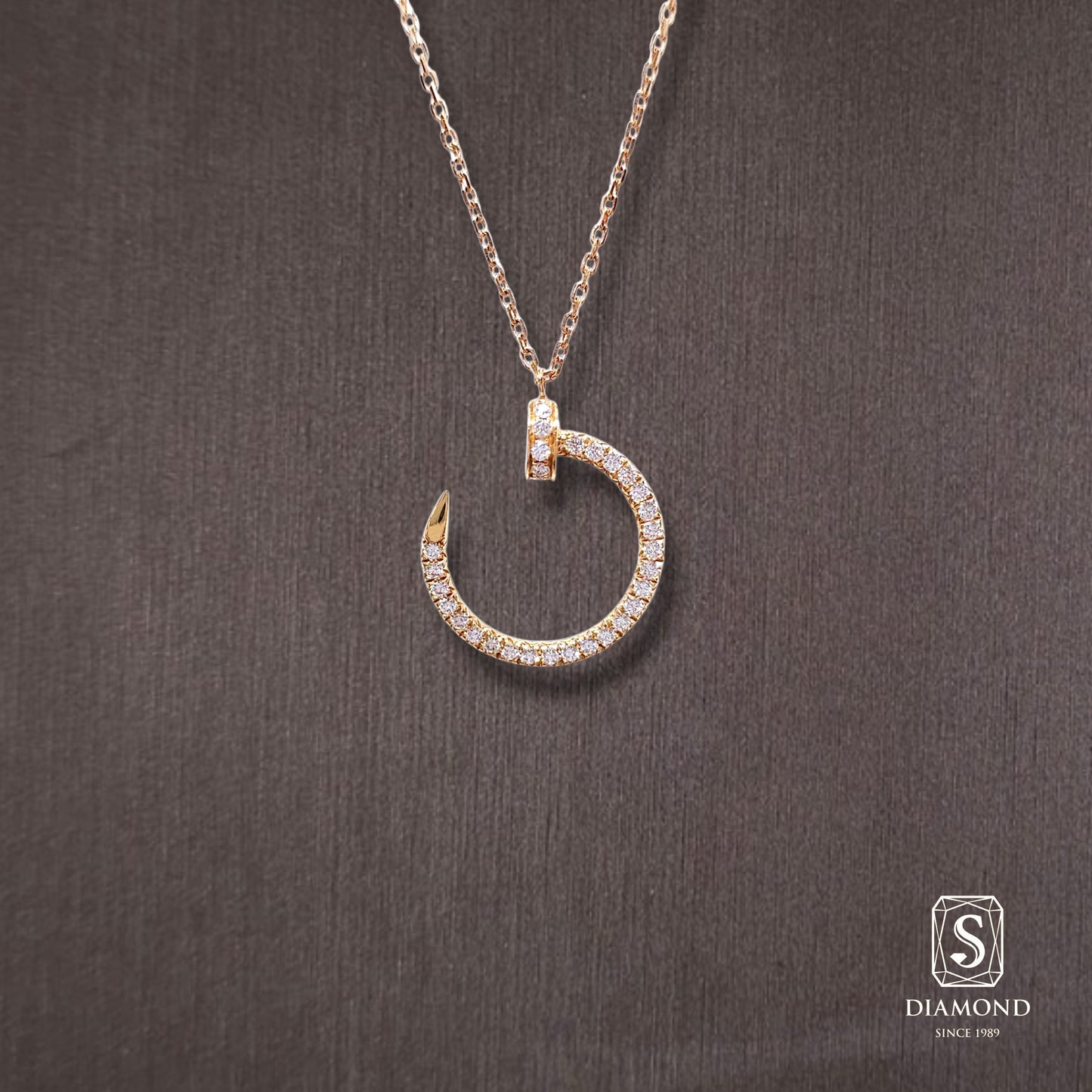 Diamond Pendant 027 by S.Diamond, elegant diamond pendant necklace