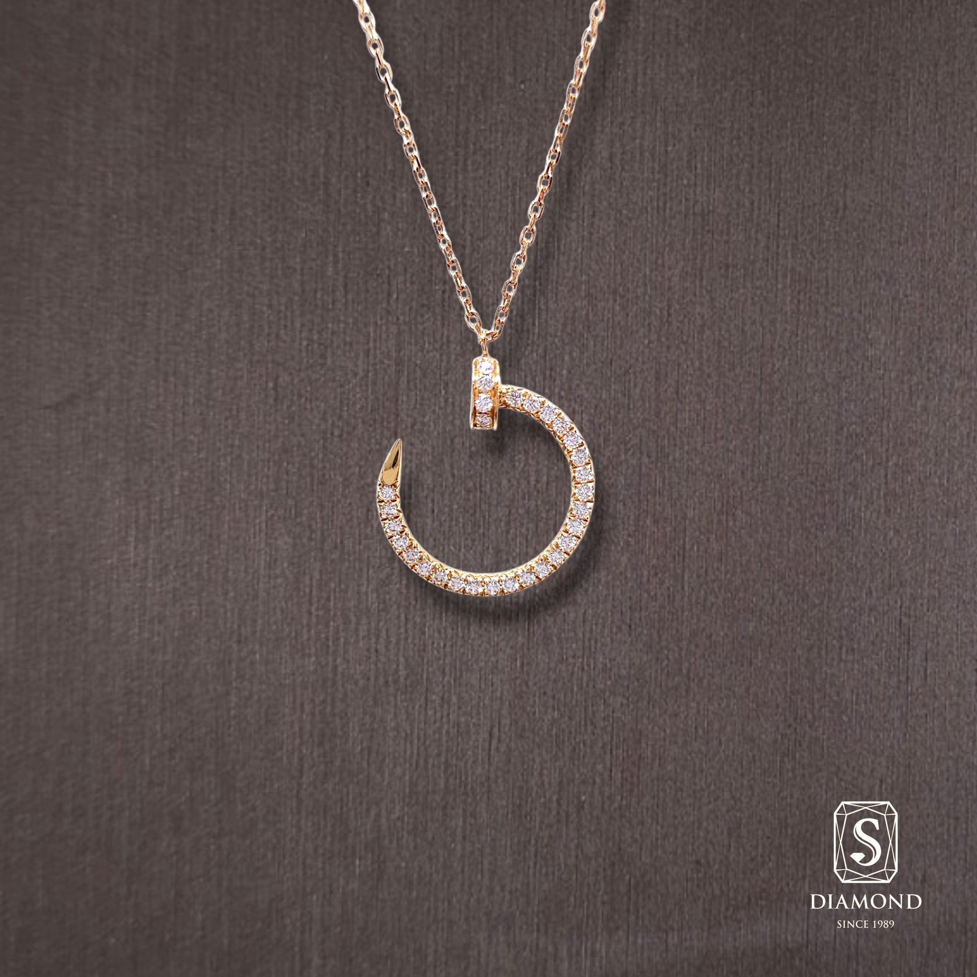 Diamond Pendant 027 by S.Diamond, elegant diamond pendant necklace