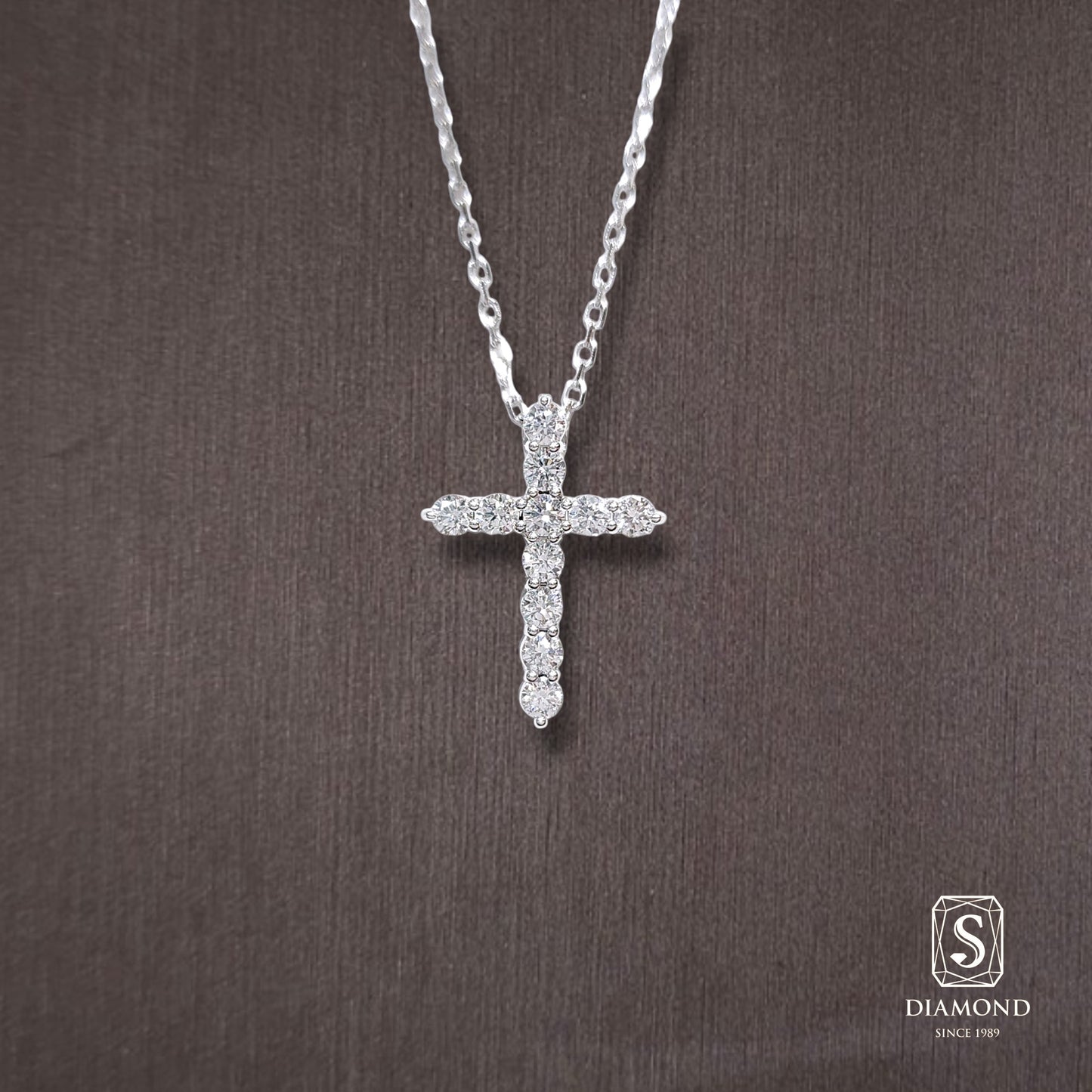Diamond Pendant 028 by S.Diamond, elegant diamond pendant necklace