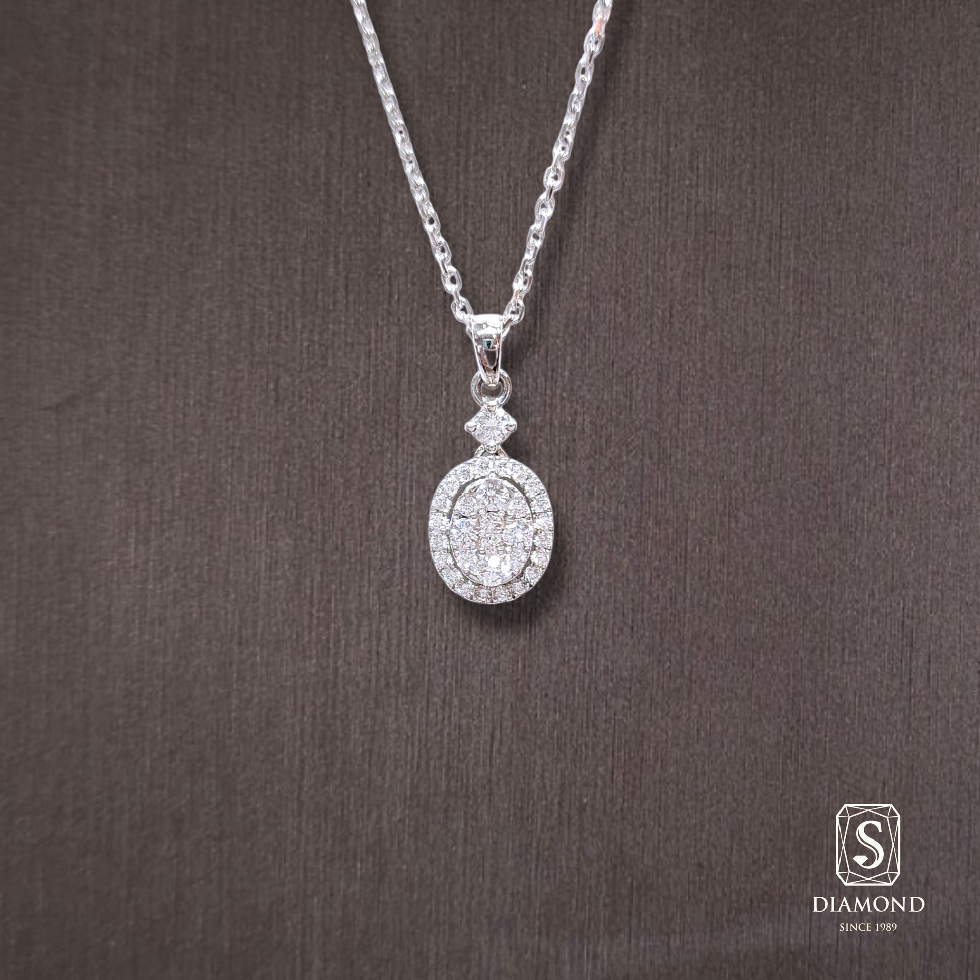 Diamond Pendant 003 by S.Diamond, elegant diamond pendant necklace
