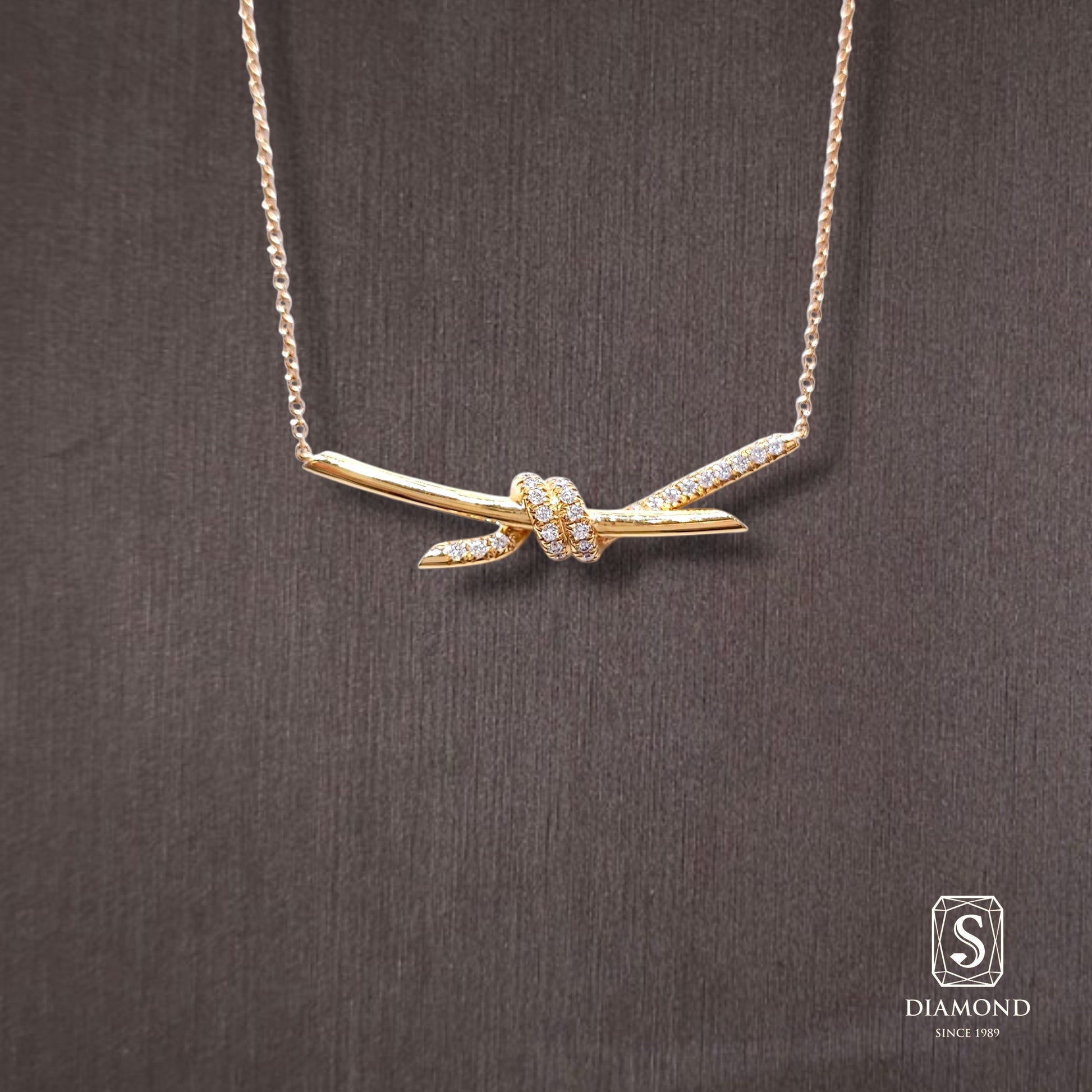 Diamond Pendant 030 by S.Diamond, elegant diamond pendant necklace