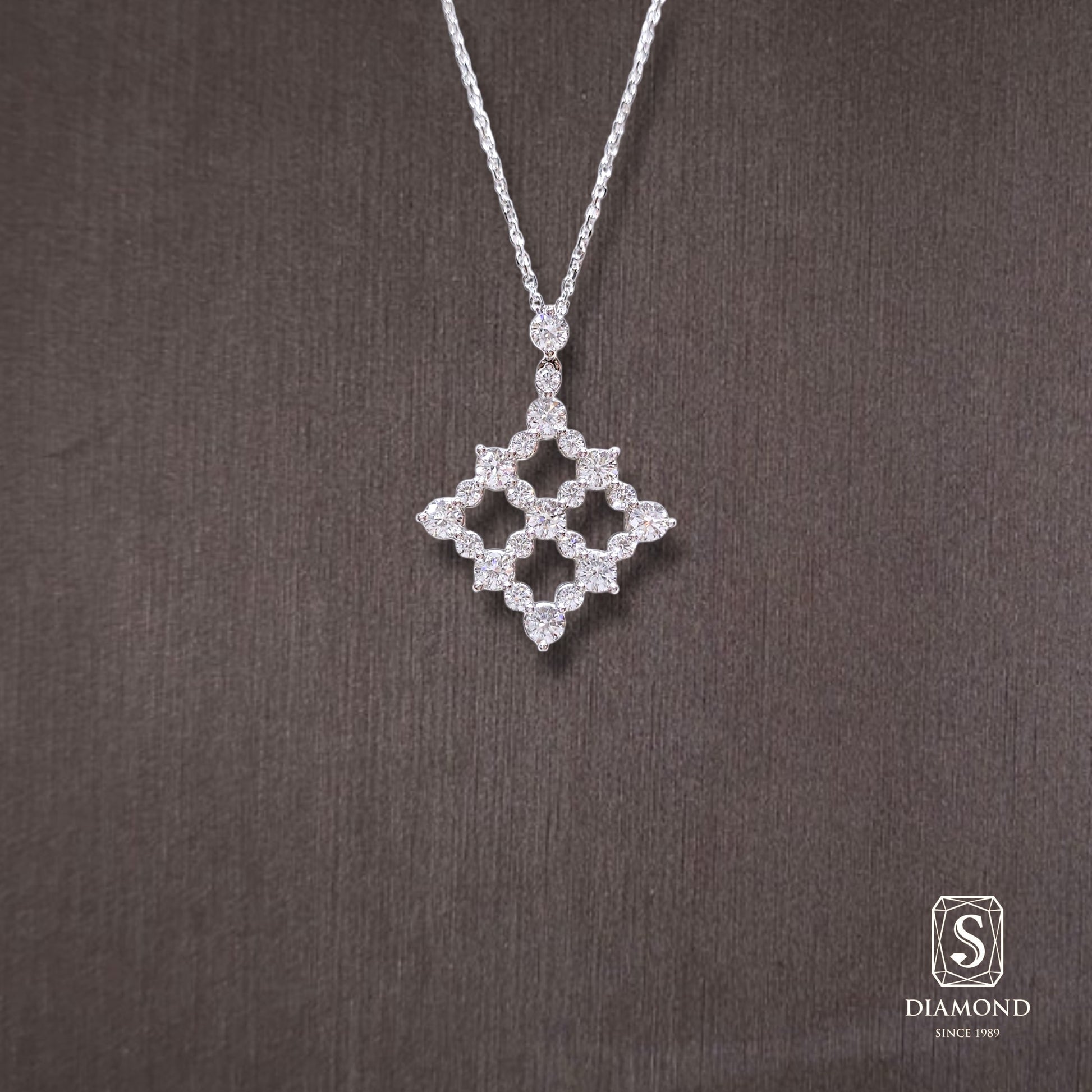 Diamond Pendant 031 by S.Diamond, elegant diamond pendant necklace