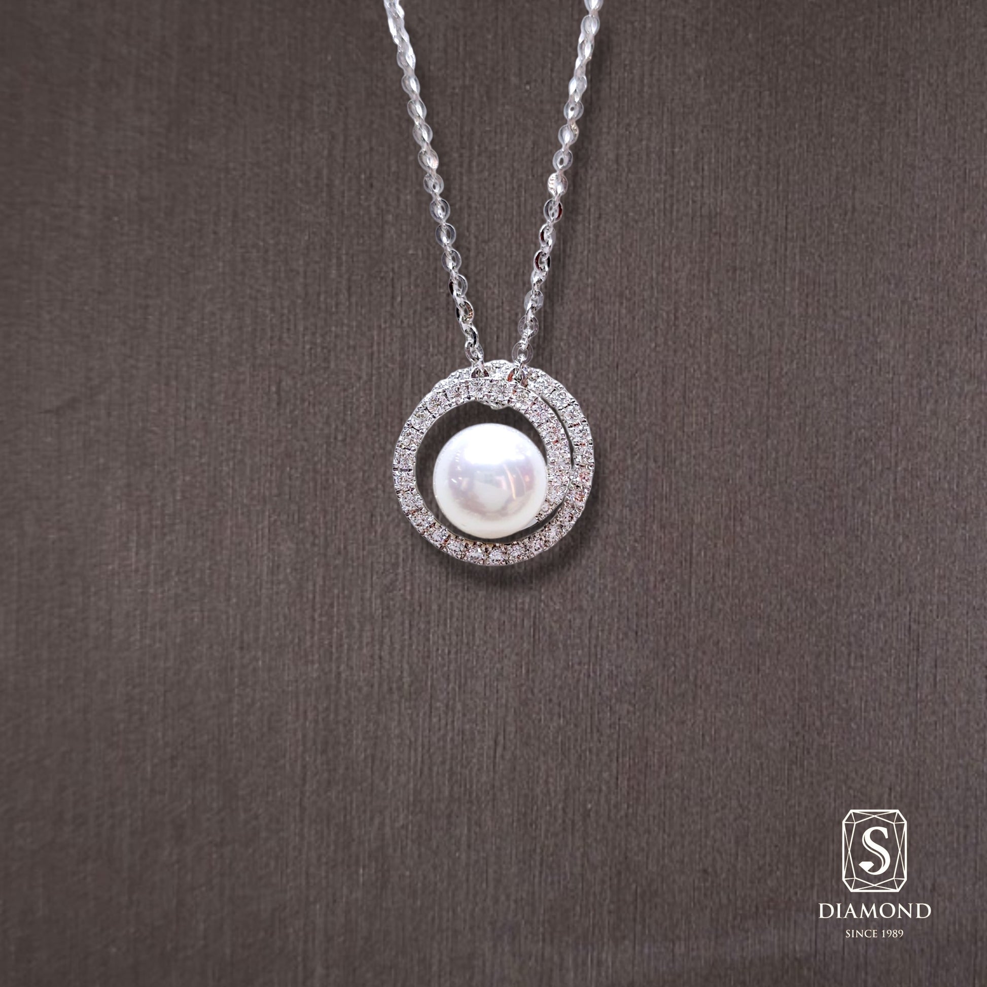 Diamond Pendant 036 by S.Diamond, elegant diamond pendant necklace