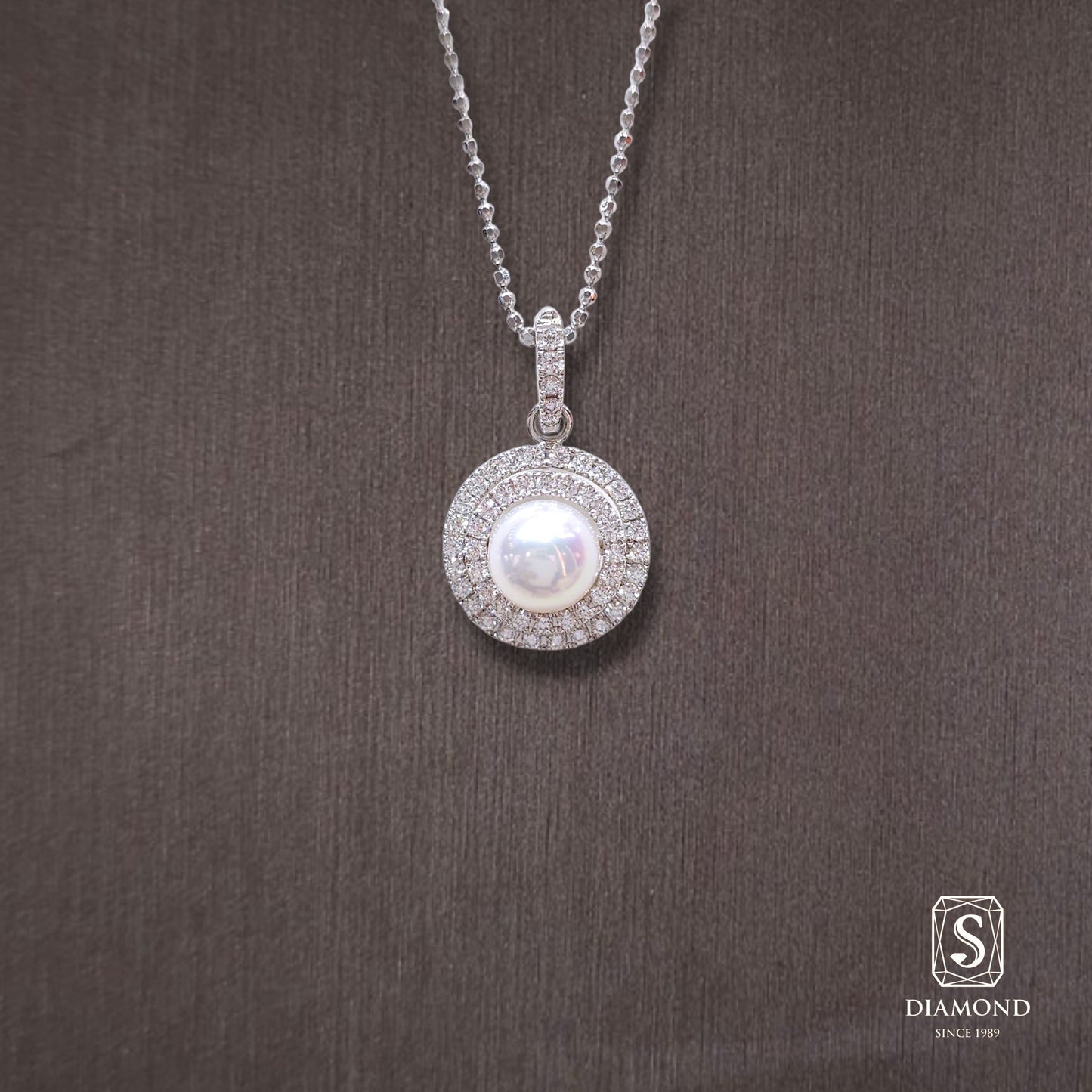Diamond Pendant 037 by S.Diamond, elegant diamond pendant necklace