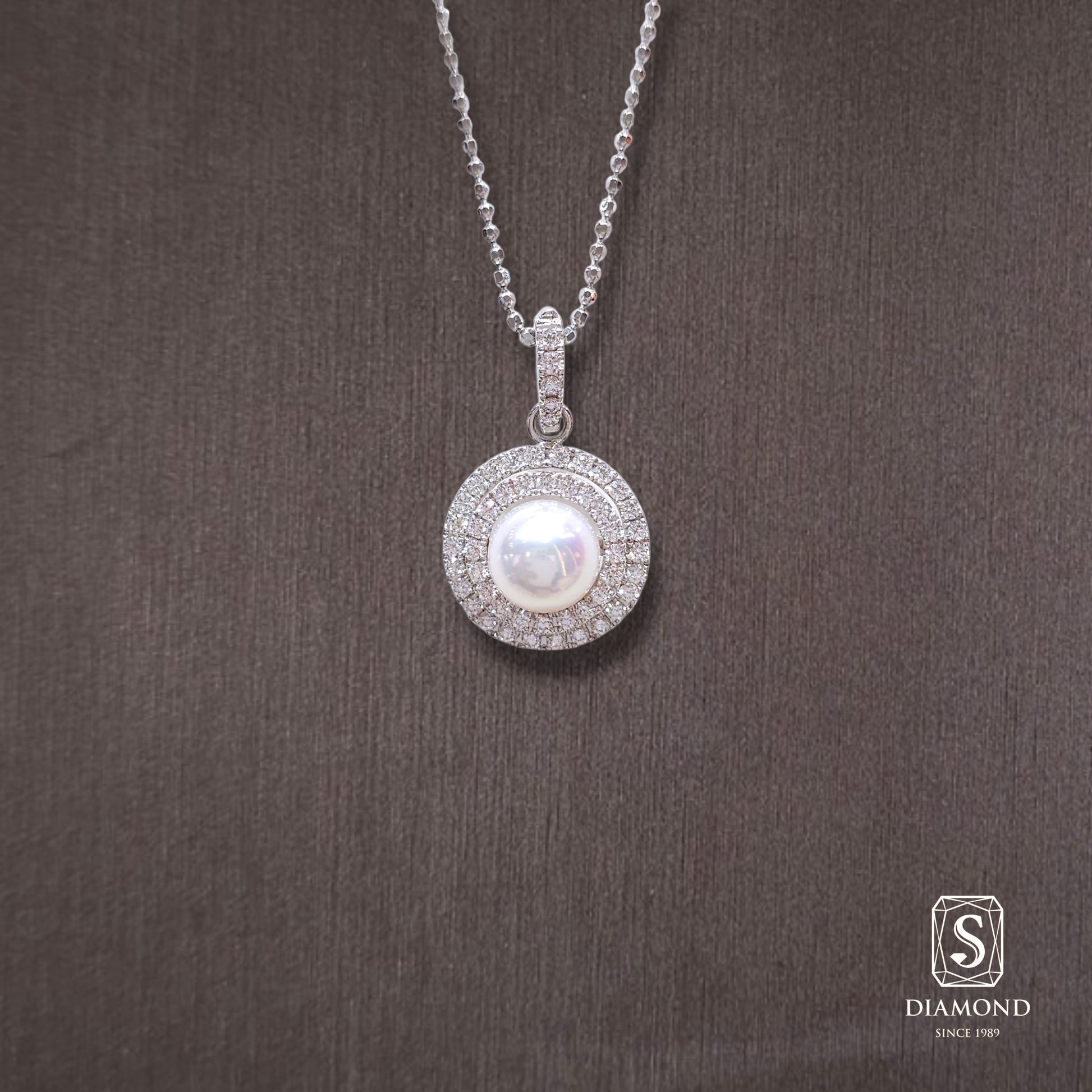 Diamond Pendant 037 by S.Diamond, elegant diamond pendant necklace
