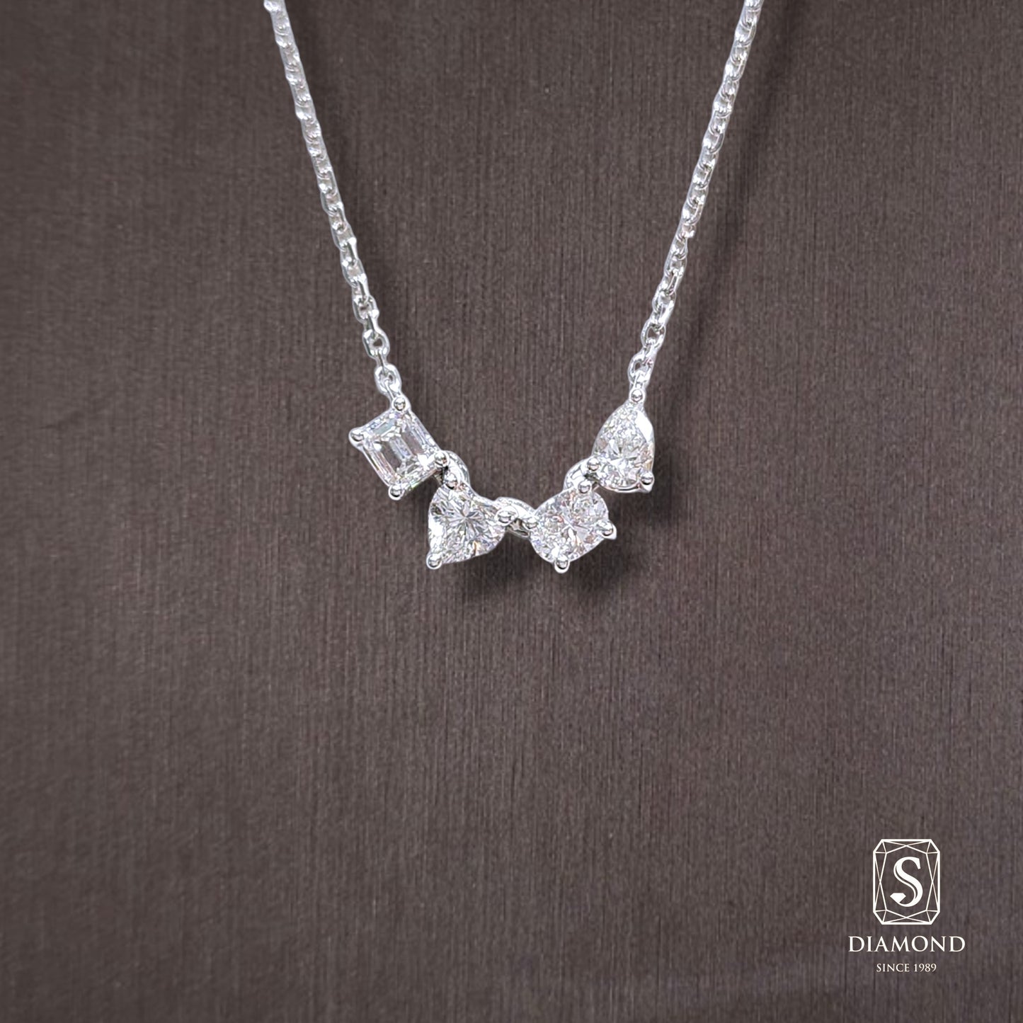 Diamond Pendant 039 by S.Diamond, elegant diamond pendant necklace