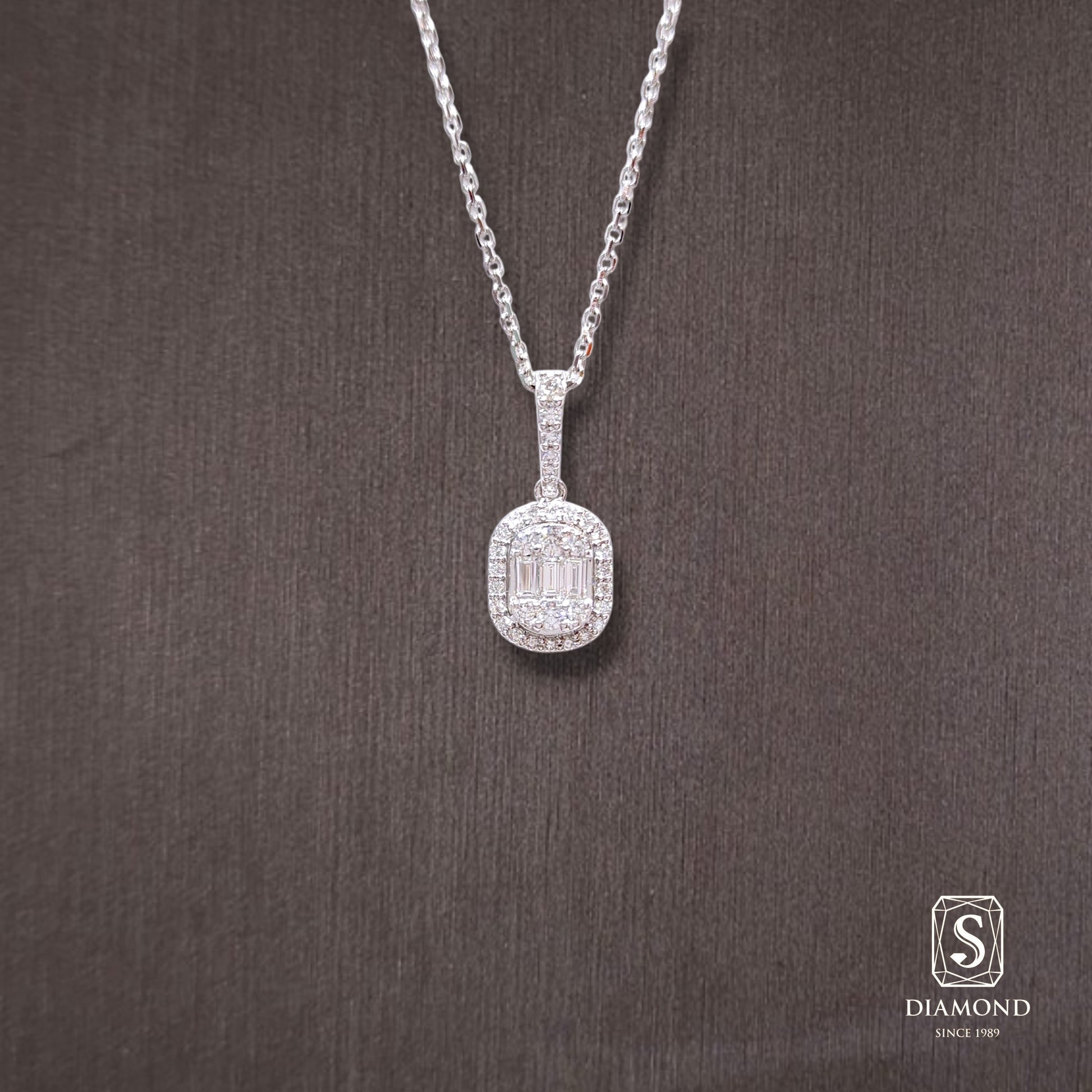 Diamond Pendant 040 by S.Diamond, elegant diamond pendant necklace