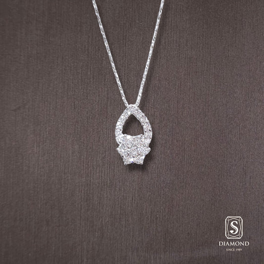 Diamond Pendant 047 by S.Diamond, elegant diamond pendant necklace