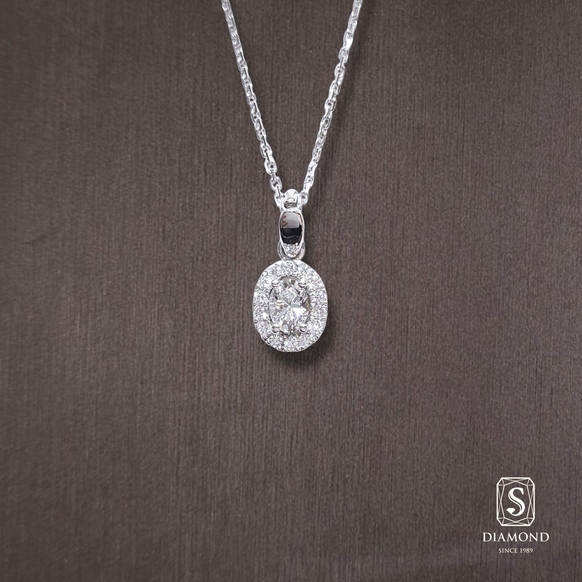 Diamond Pendant 048 by S.Diamond, elegant diamond pendant necklace