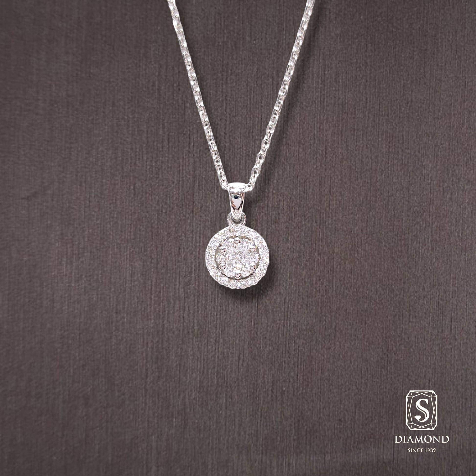 Diamond Pendant 005 by S.Diamond, elegant diamond pendant necklace