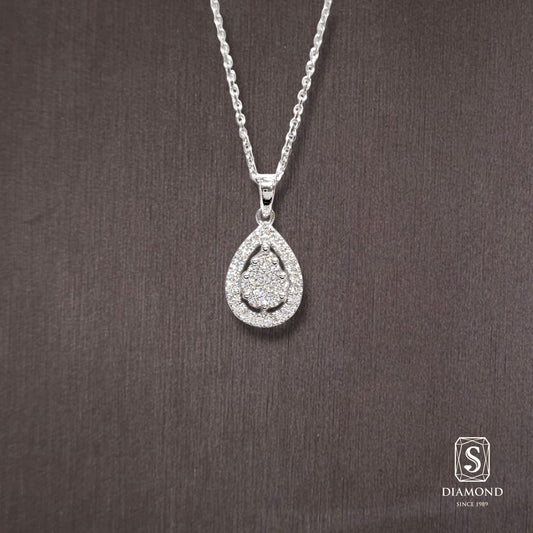 Diamond Pendant 050 by S.Diamond, elegant diamond pendant necklace