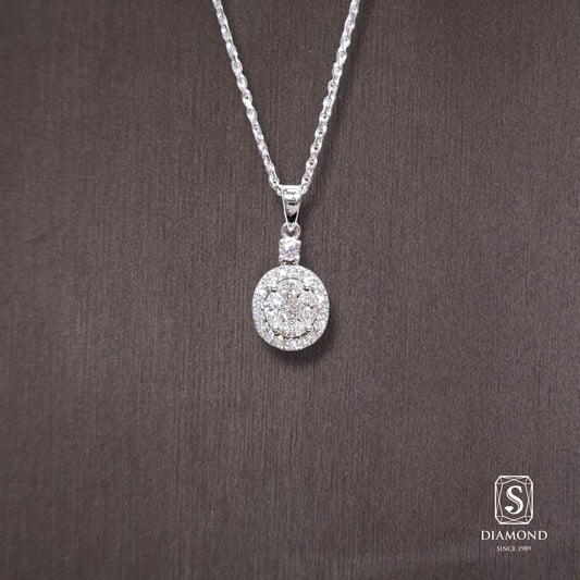 Diamond Pendant 051 by S.Diamond, elegant diamond pendant necklace