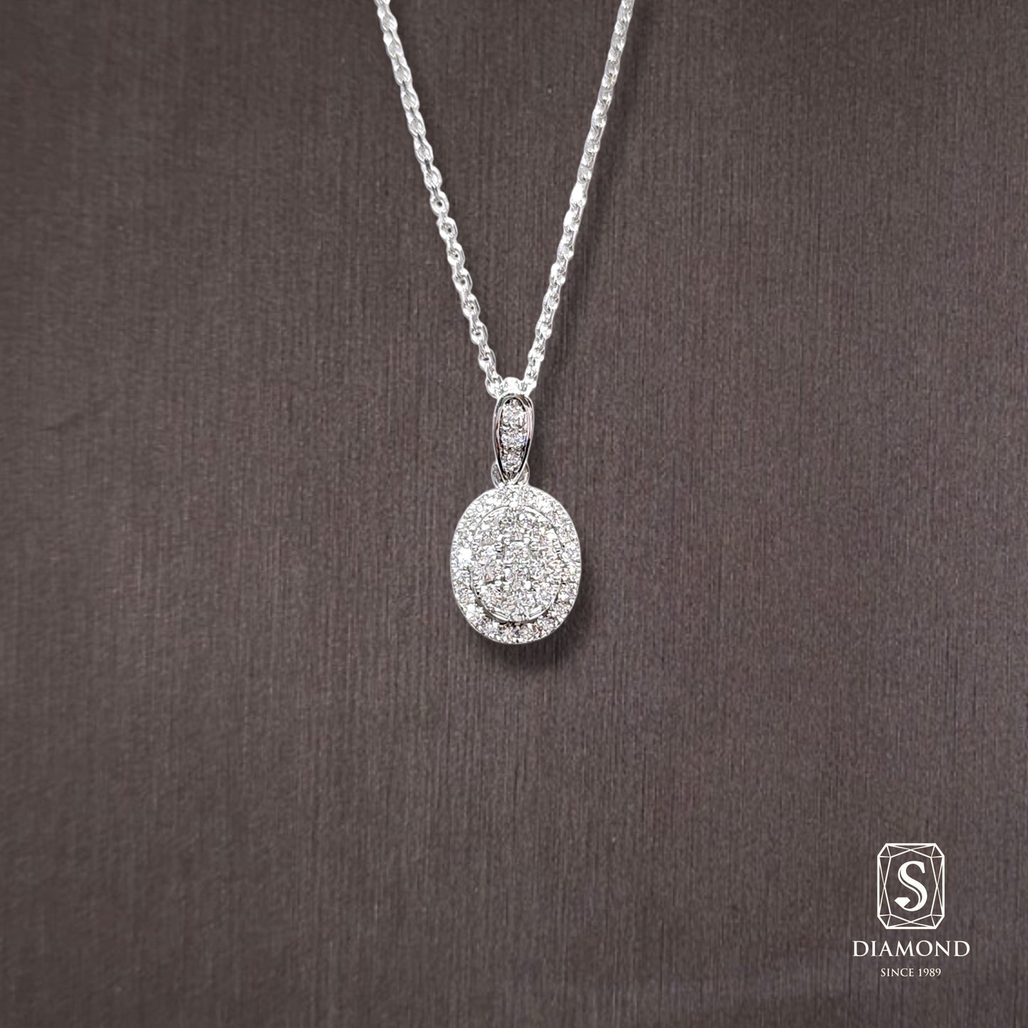 Diamond Pendant 052 by S.Diamond, elegant diamond pendant necklace