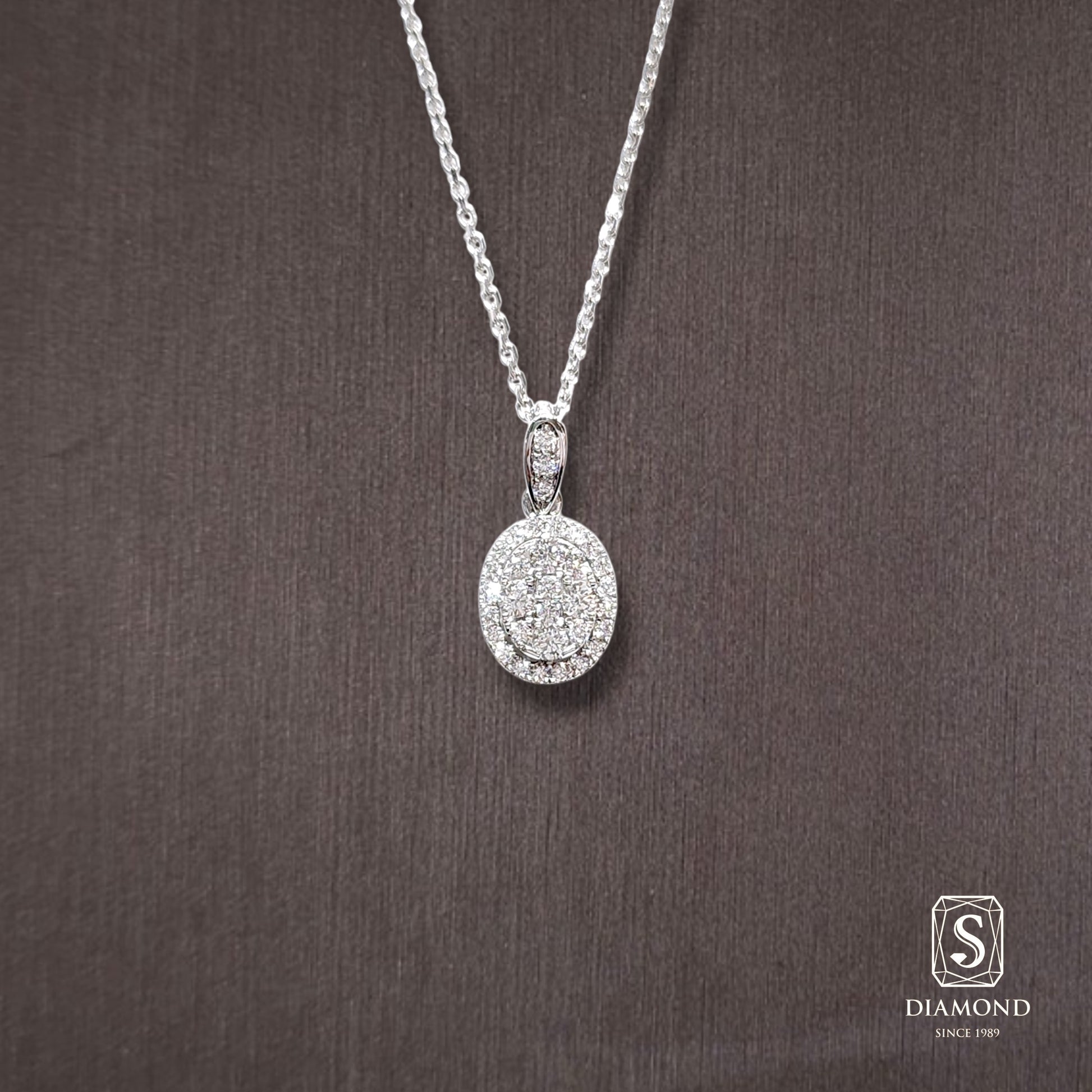 Diamond Pendant 052 by S.Diamond, elegant diamond pendant necklace