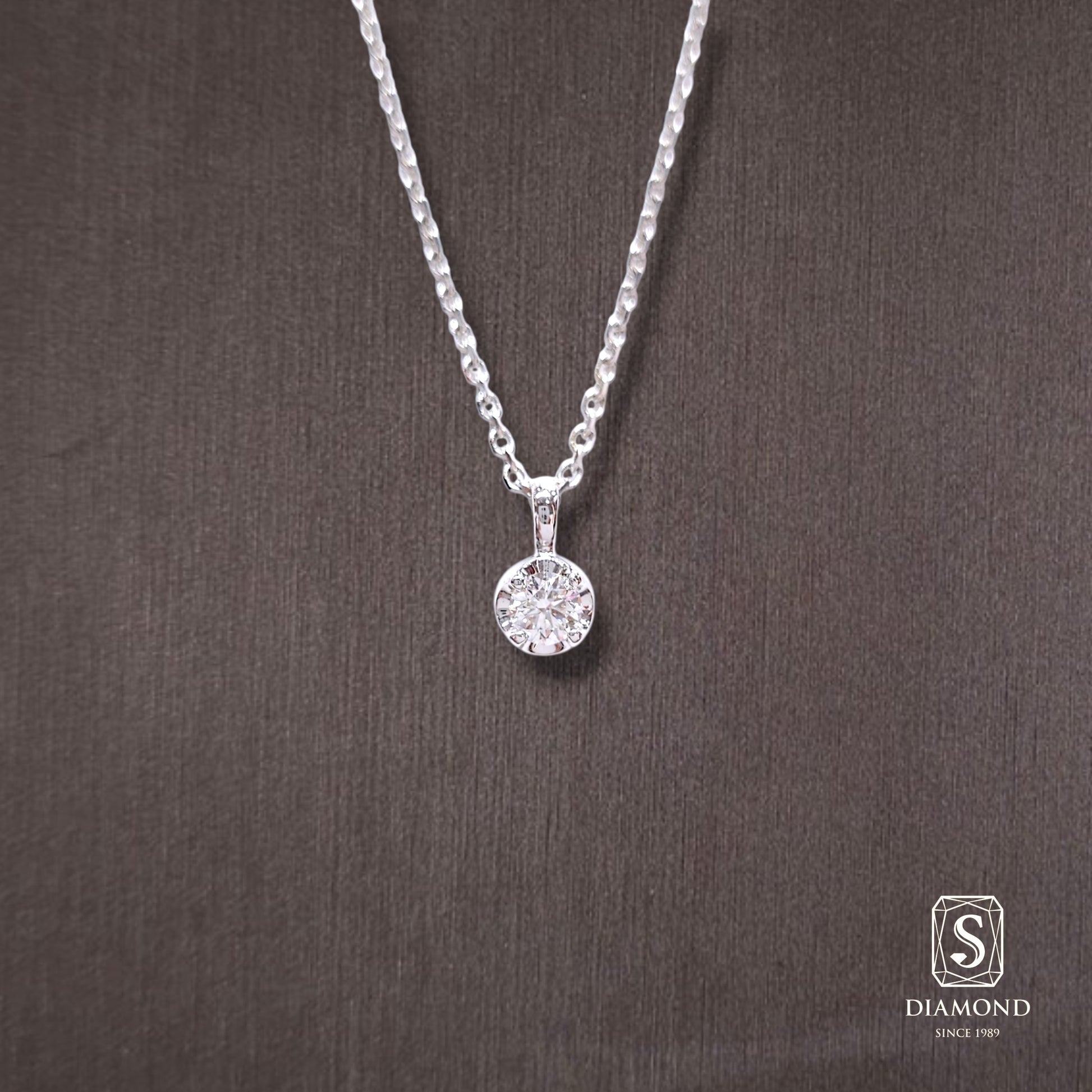 Diamond Pendant 055 by S.Diamond, elegant diamond pendant necklace