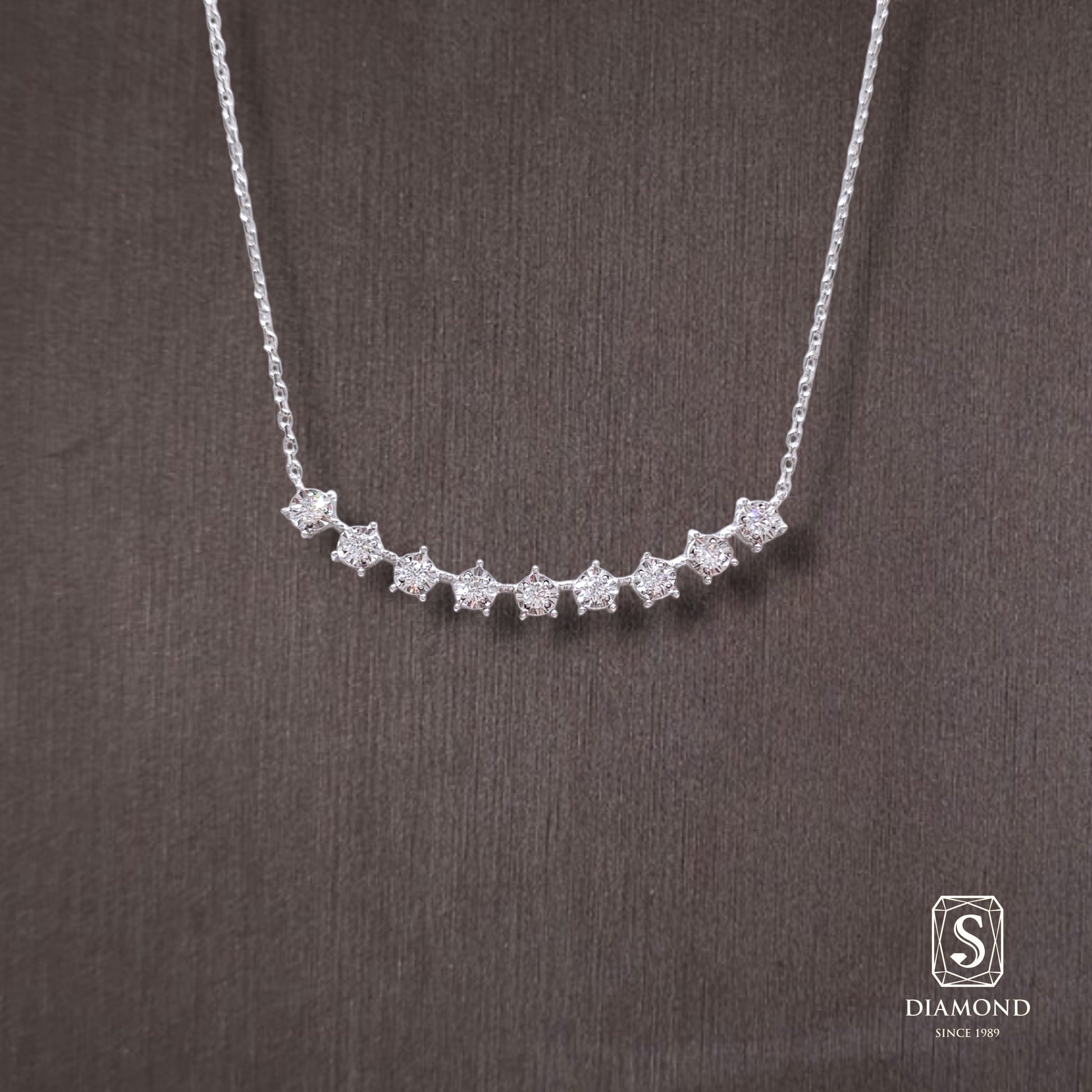 Diamond Pendant 056 by S.Diamond, elegant diamond pendant necklace