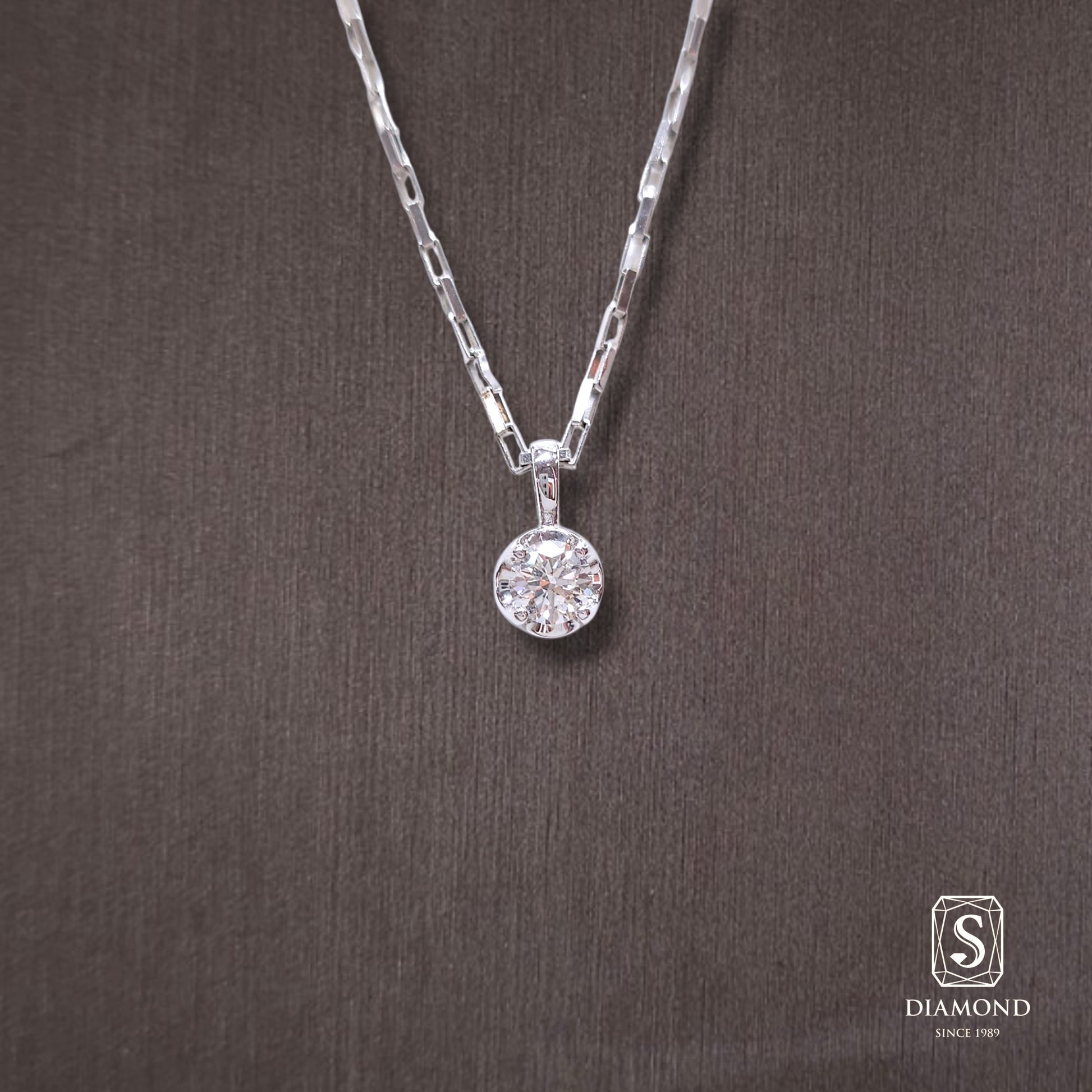 Diamond Pendant 057 by S.Diamond, elegant diamond pendant necklace