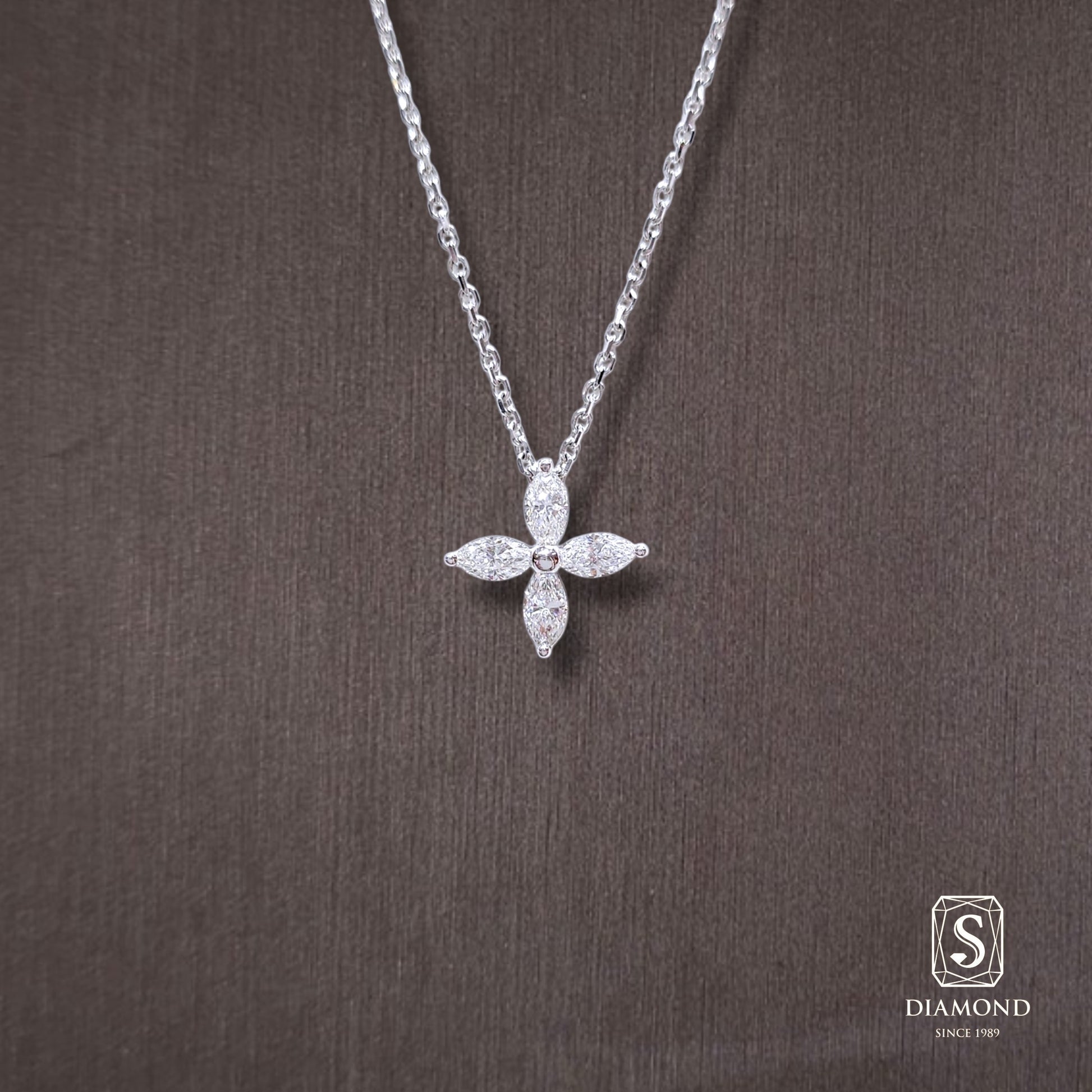 Diamond Pendant 058 by S.Diamond, elegant diamond pendant necklace