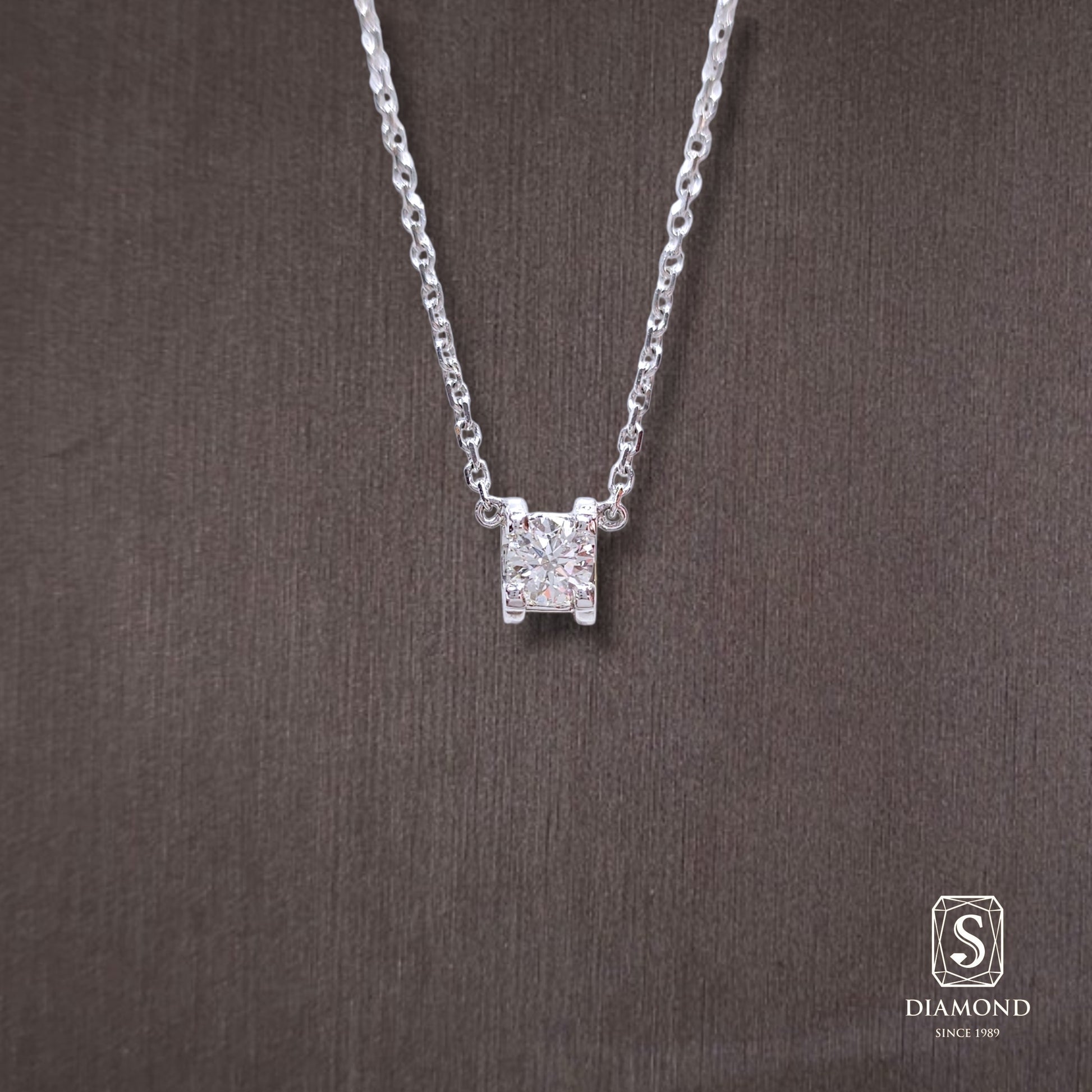 Diamond Pendant 059 by S.Diamond, elegant diamond pendant necklace