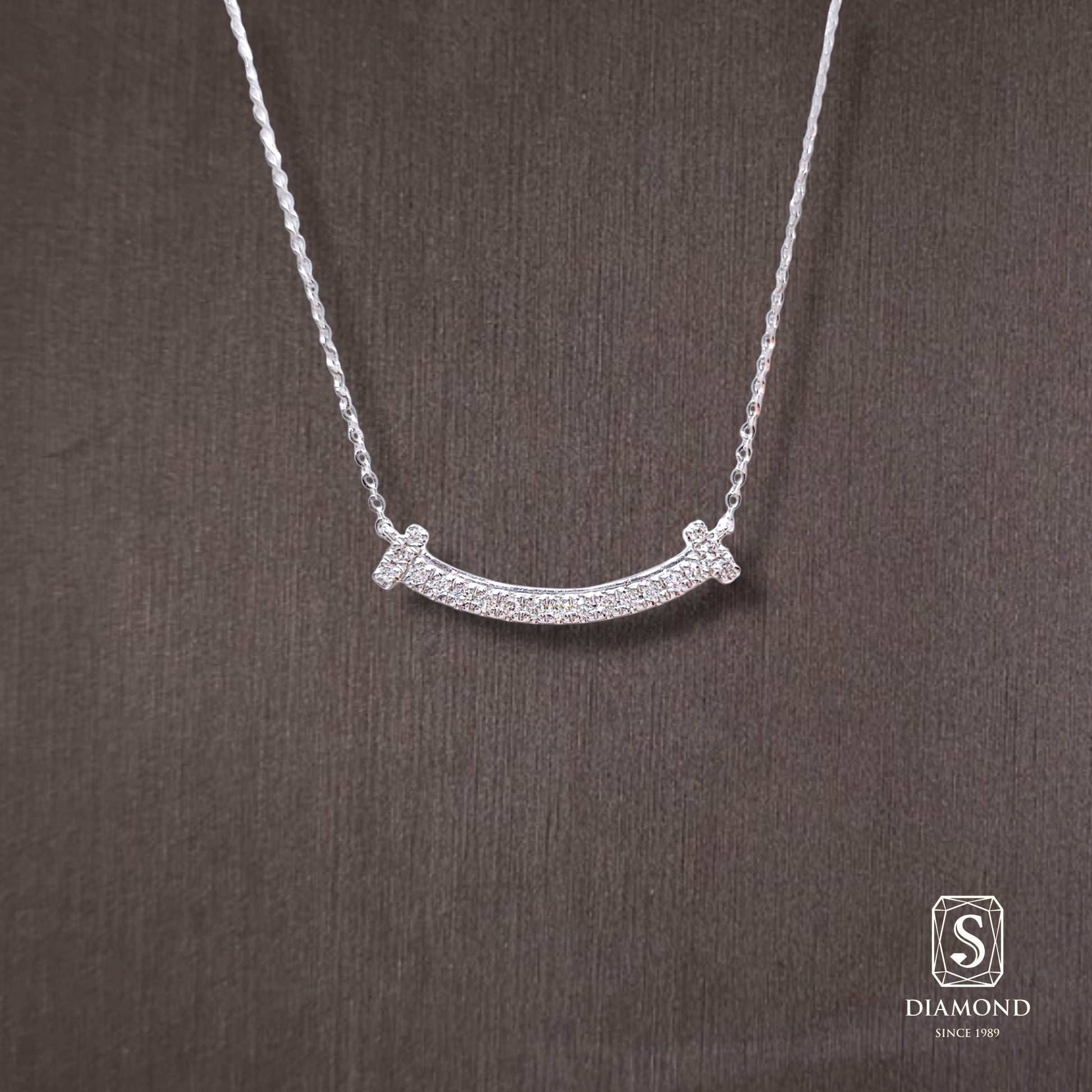 Diamond Pendant 060 by S.Diamond, elegant diamond pendant necklace