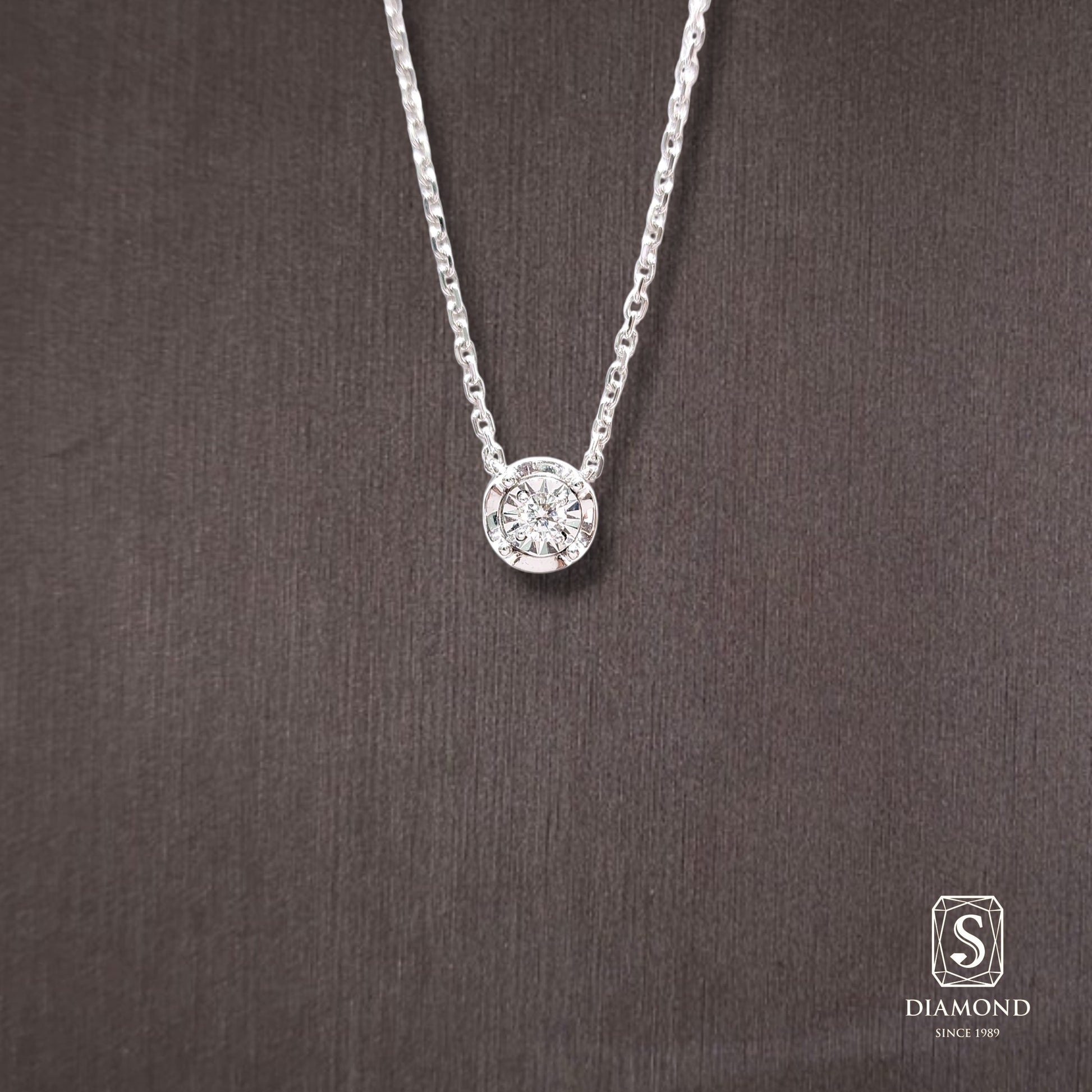 Diamond Pendant 009 by S.Diamond, elegant diamond pendant necklace