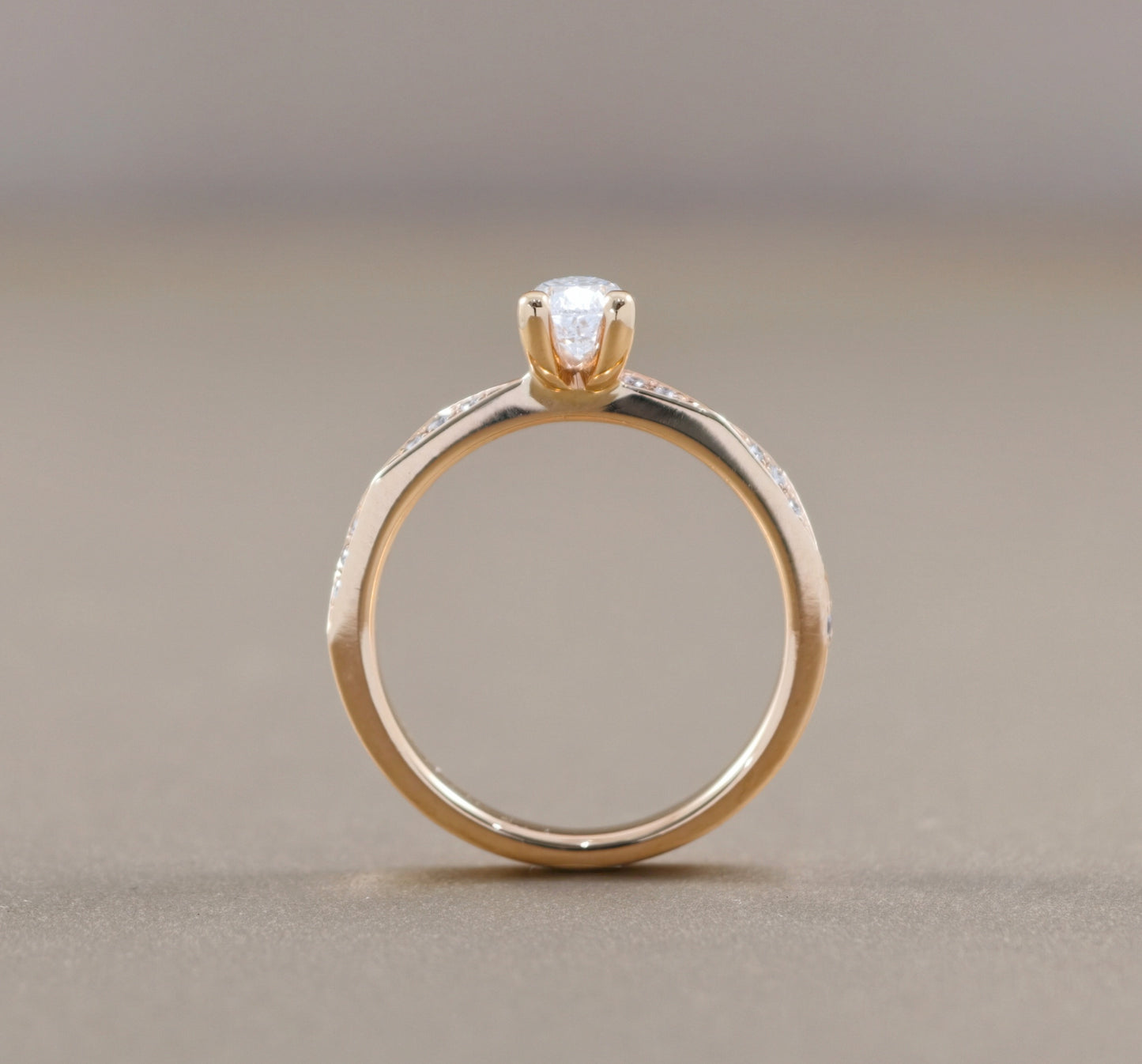 ring engagement  on  background brown