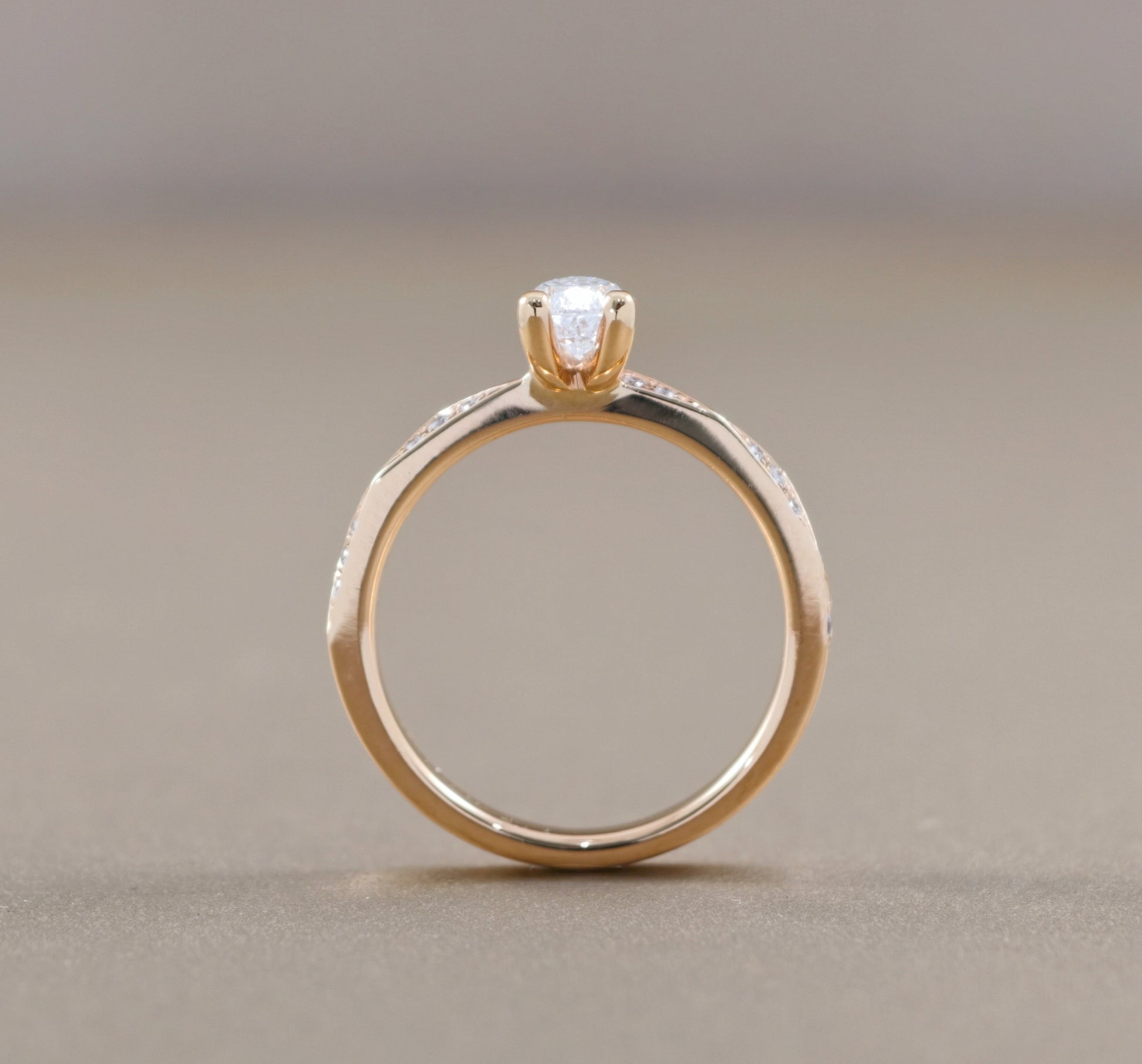 ring engagement  on  background brown