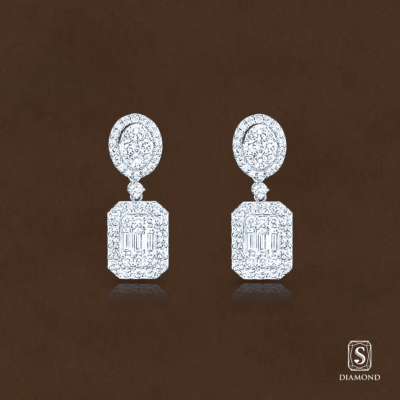 Natural diamond drop earrings Bangkok S.Diamond
