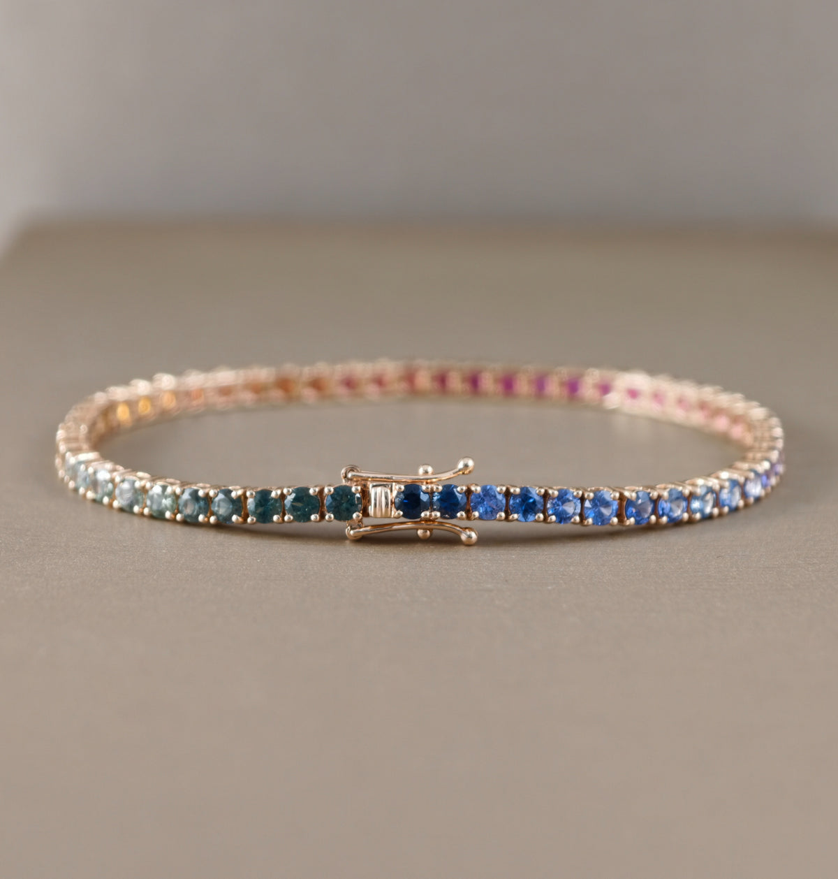 Rainbow Sapphire Tennis Bracelet | S.Diamond