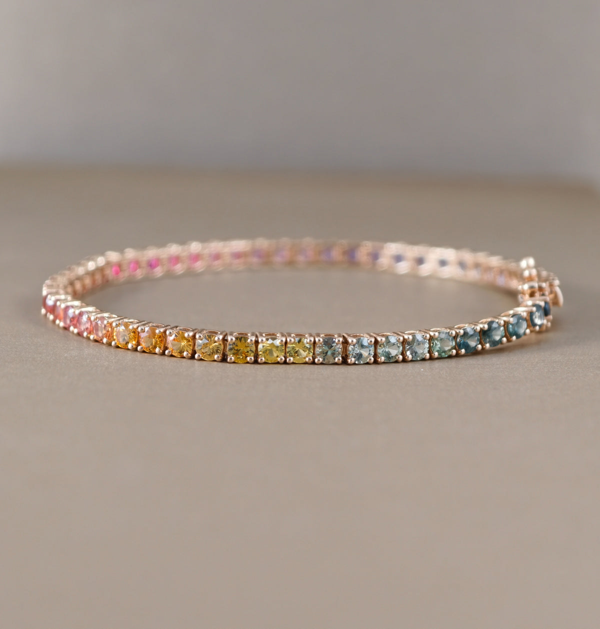 Rainbow Sapphire Tennis Bracelet | S.Diamond
