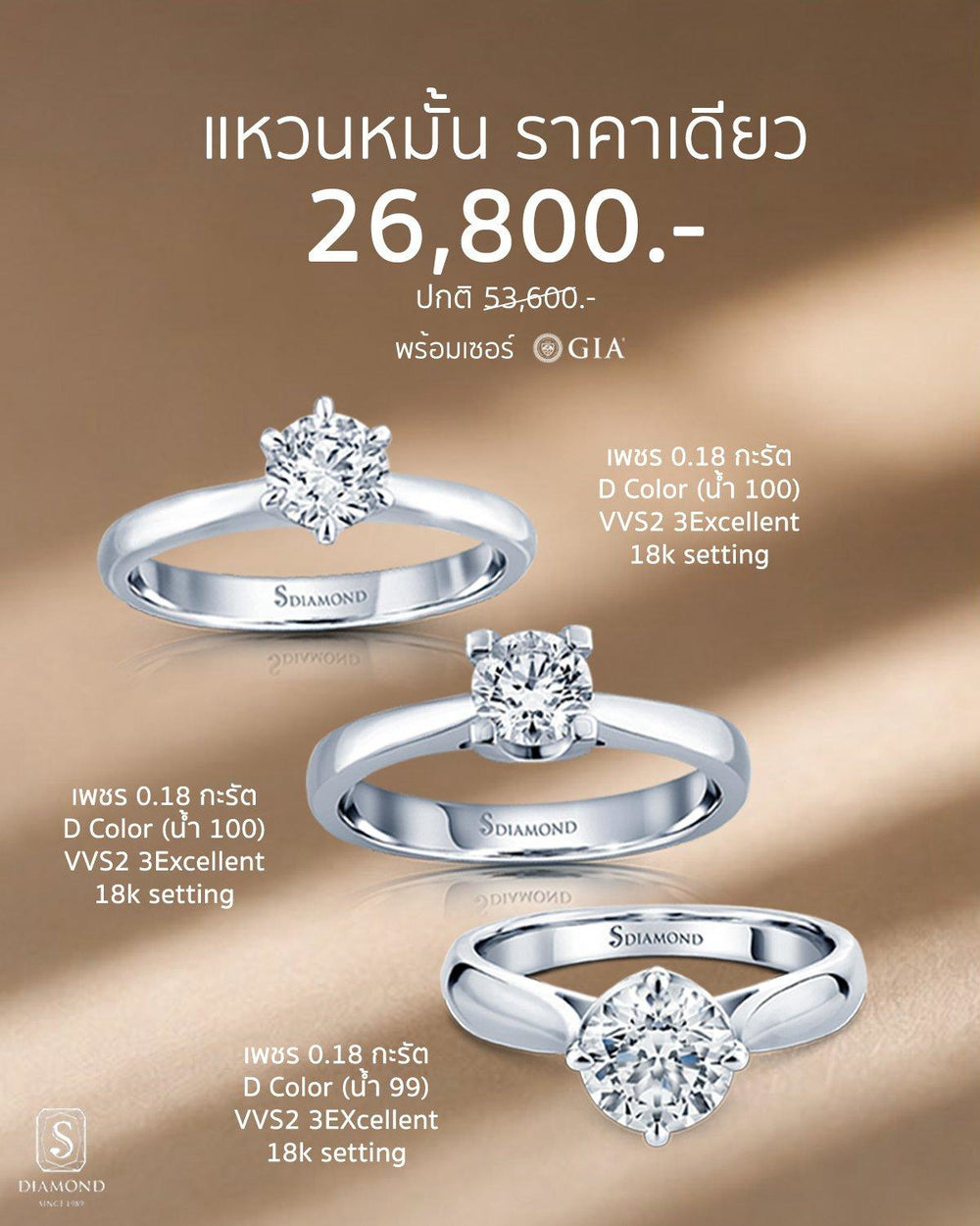 Classic Natural Diamond Solitaire Ring with GIA Certificate