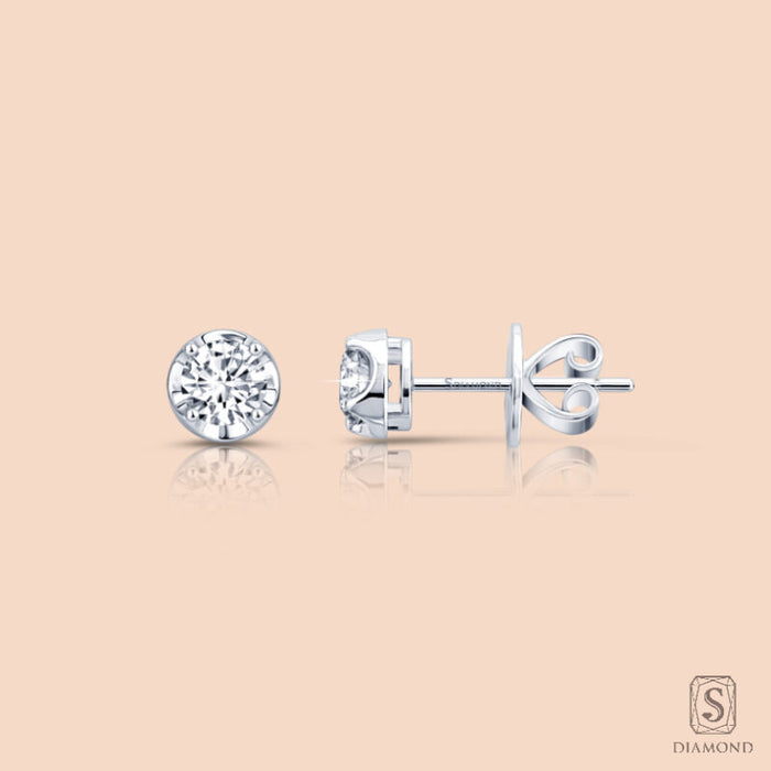 Natural diamond earrings Bangkok S.Diamond