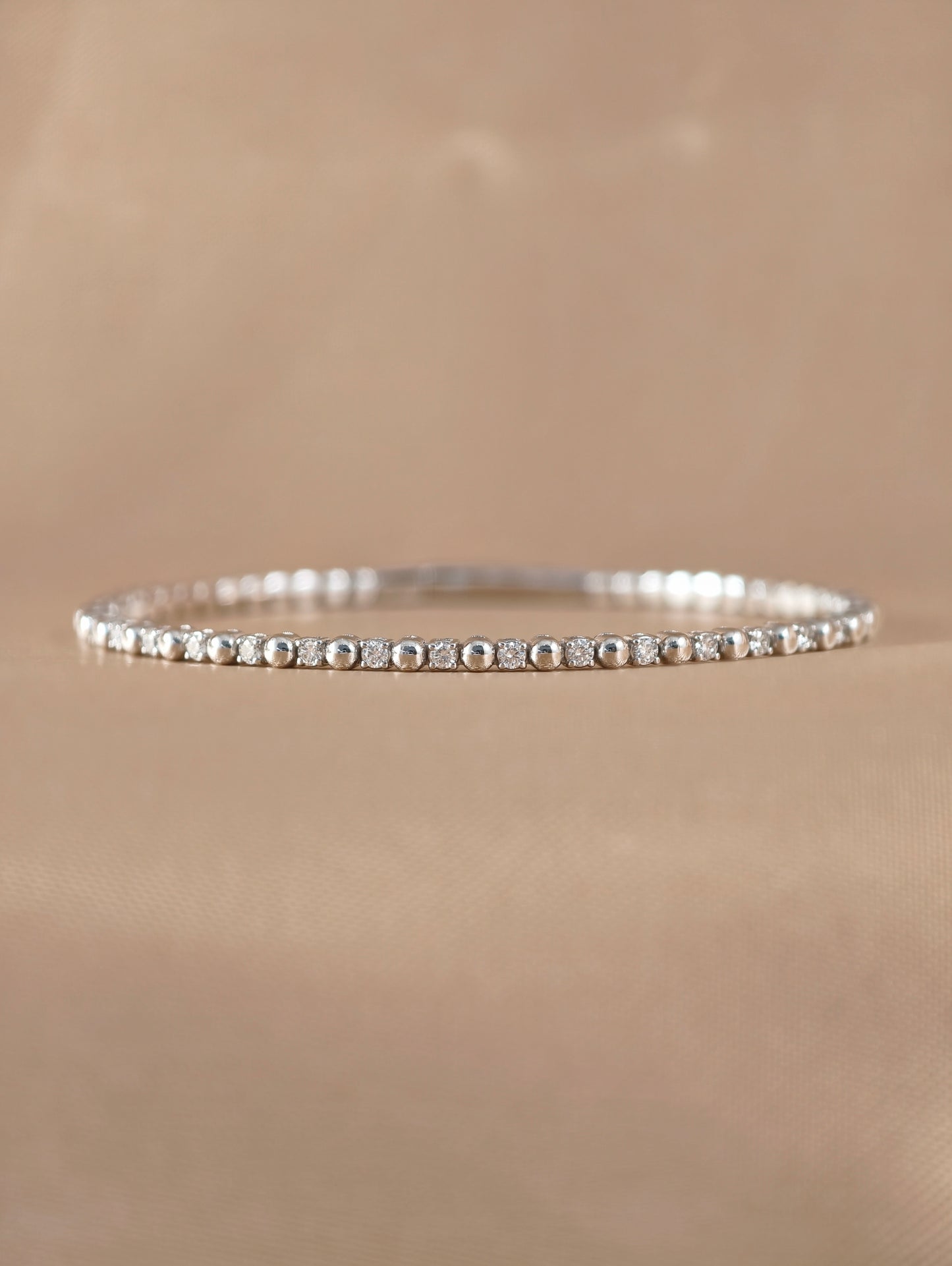 Equinox Diamond Bangle in 18K White Gold by S.Diamond Bangkok Thailand