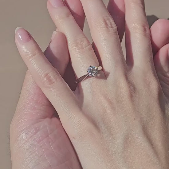 4 prong Diamond Engagement Ring GIA Certified Natural Diamond