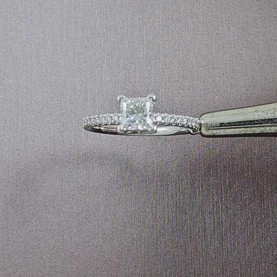 Princess Cut Classic Diamond Engagement Ring