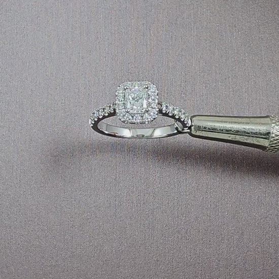  Princess Shape Diamond Halo Rings 