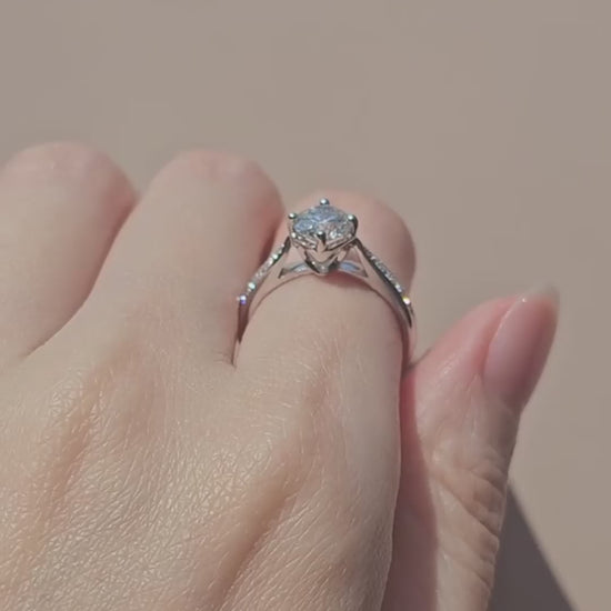  VDO round brilliant natural diamond engagement ring ON HAND