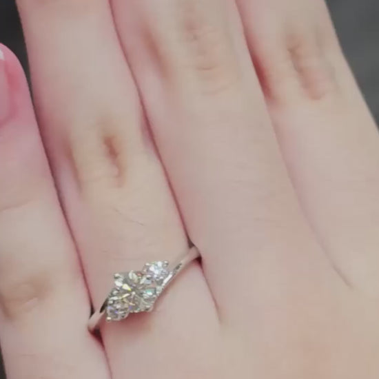 VDO Curved Solitaire Diamond Engagement Ring