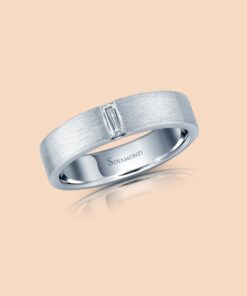 แหวนชาย Satin Brushed Baguette