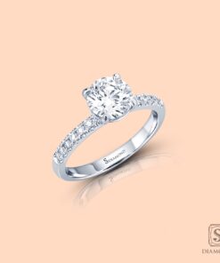 แหวนแต่งงาน Solitaire Pave