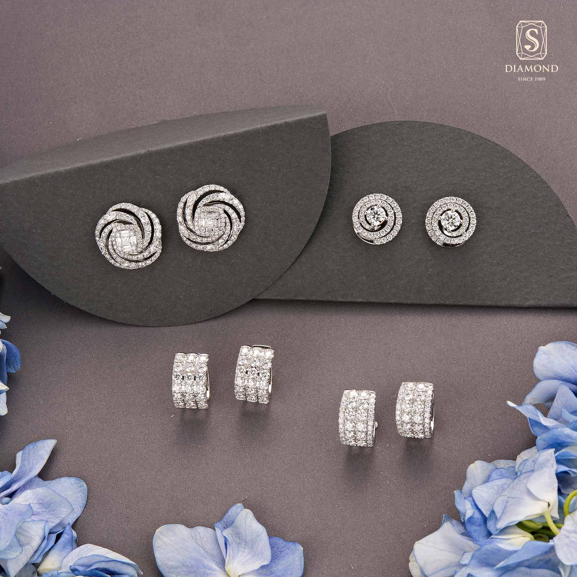 ต่างหูเพชร Earring Set