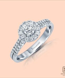 แหวนแต่งงาน Halo Diamond Double Band