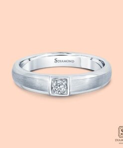 Alternative view of แหวนชาย Square Frame Satin Brushed Curve